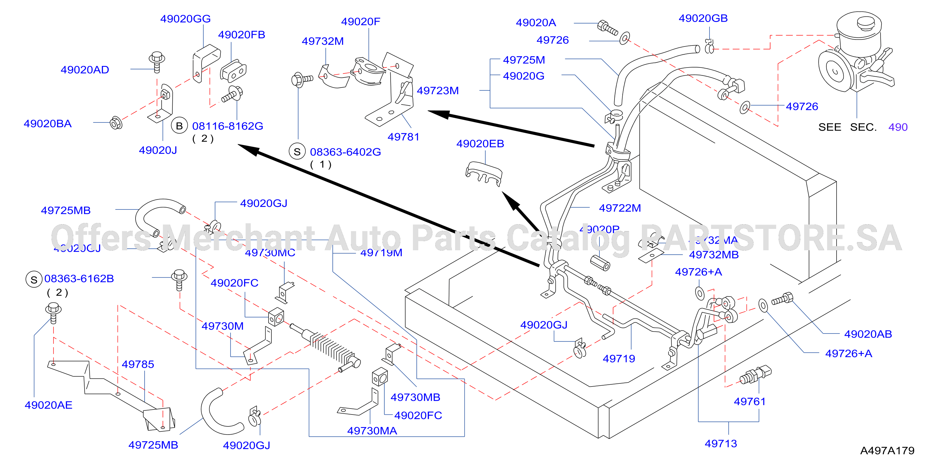 Power Steering Piping F / Pwr Strg