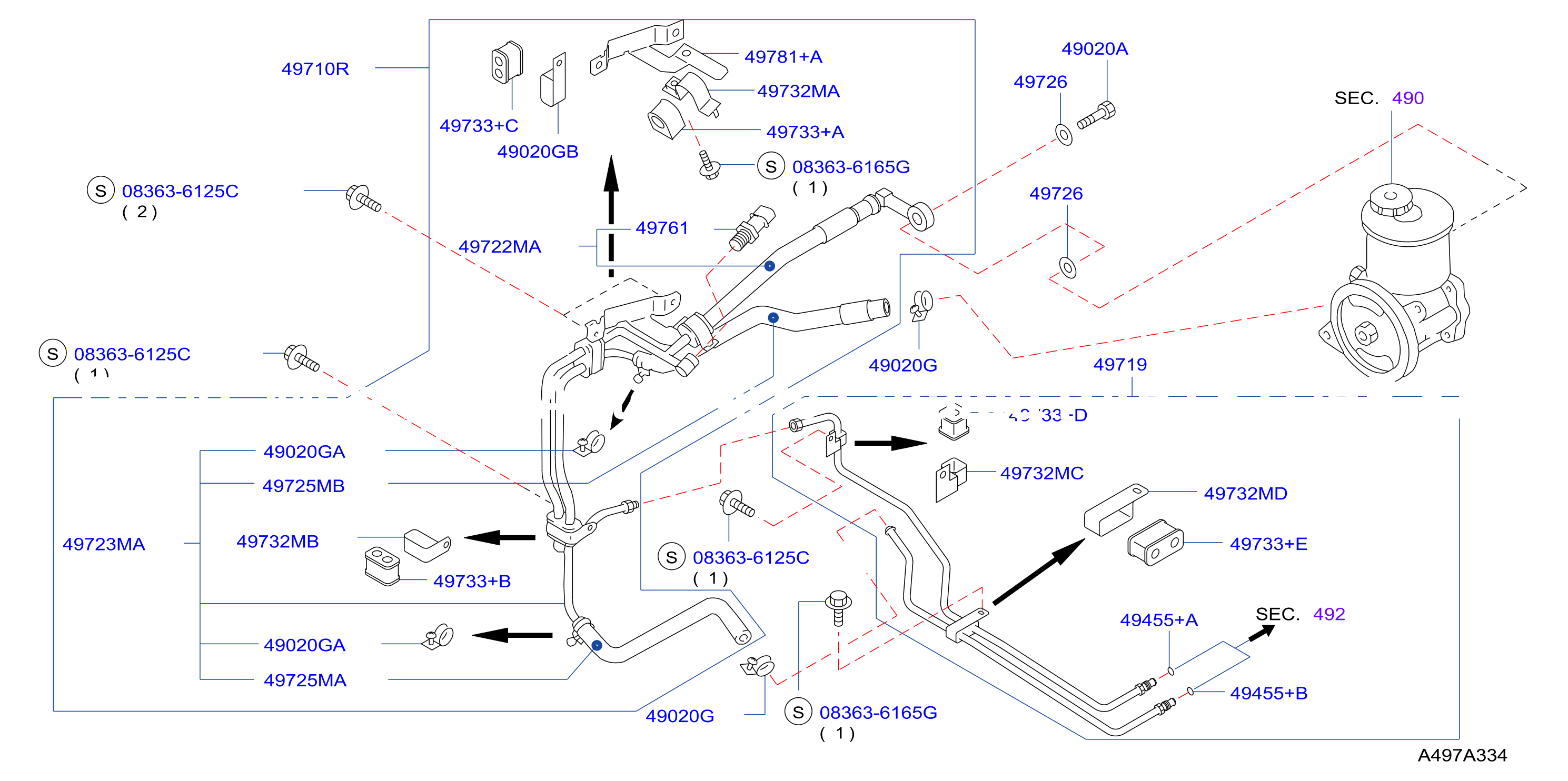 Power Steering Piping F / Power Steering