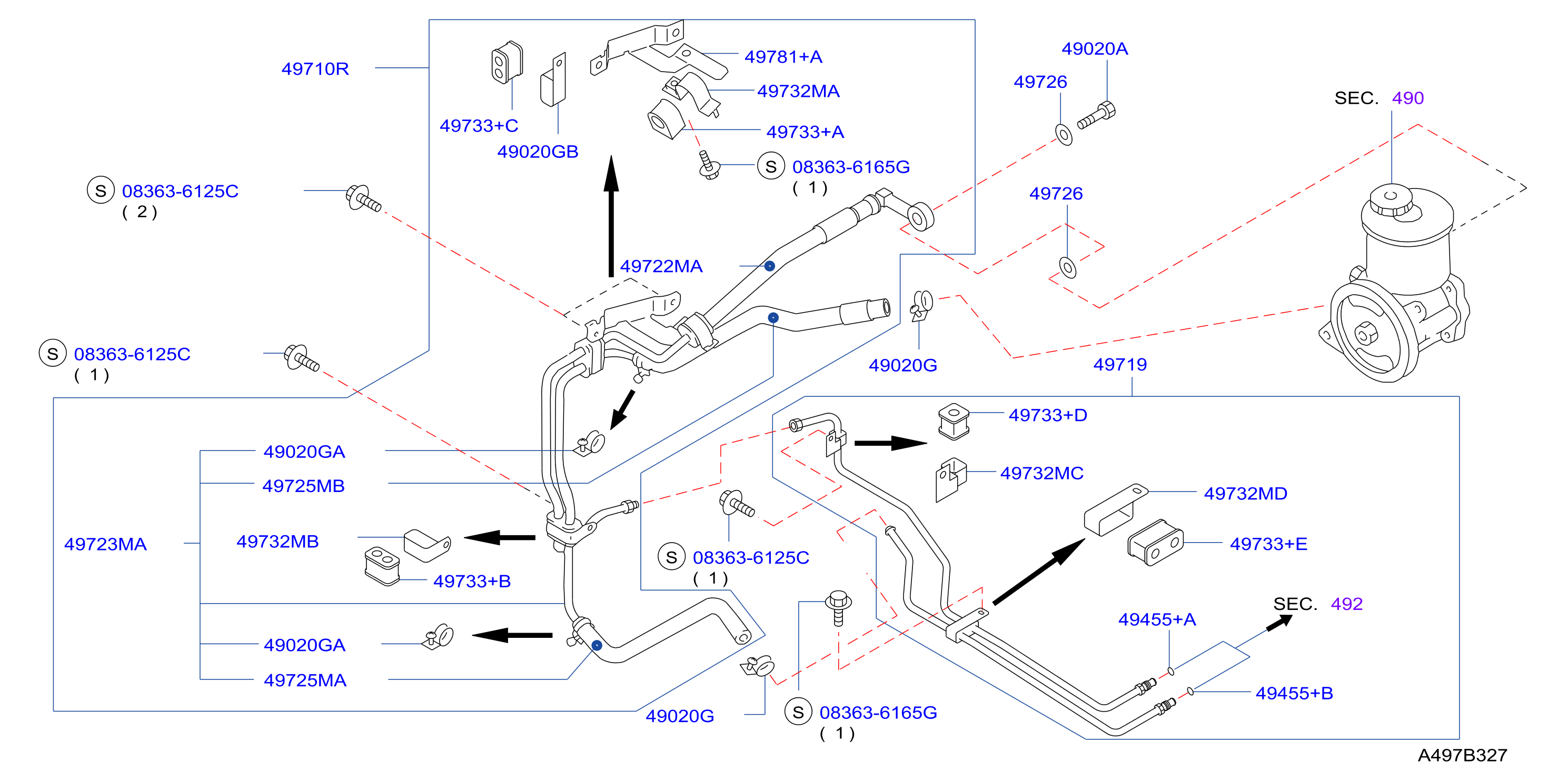 Power Steering Piping F / Power Steering
