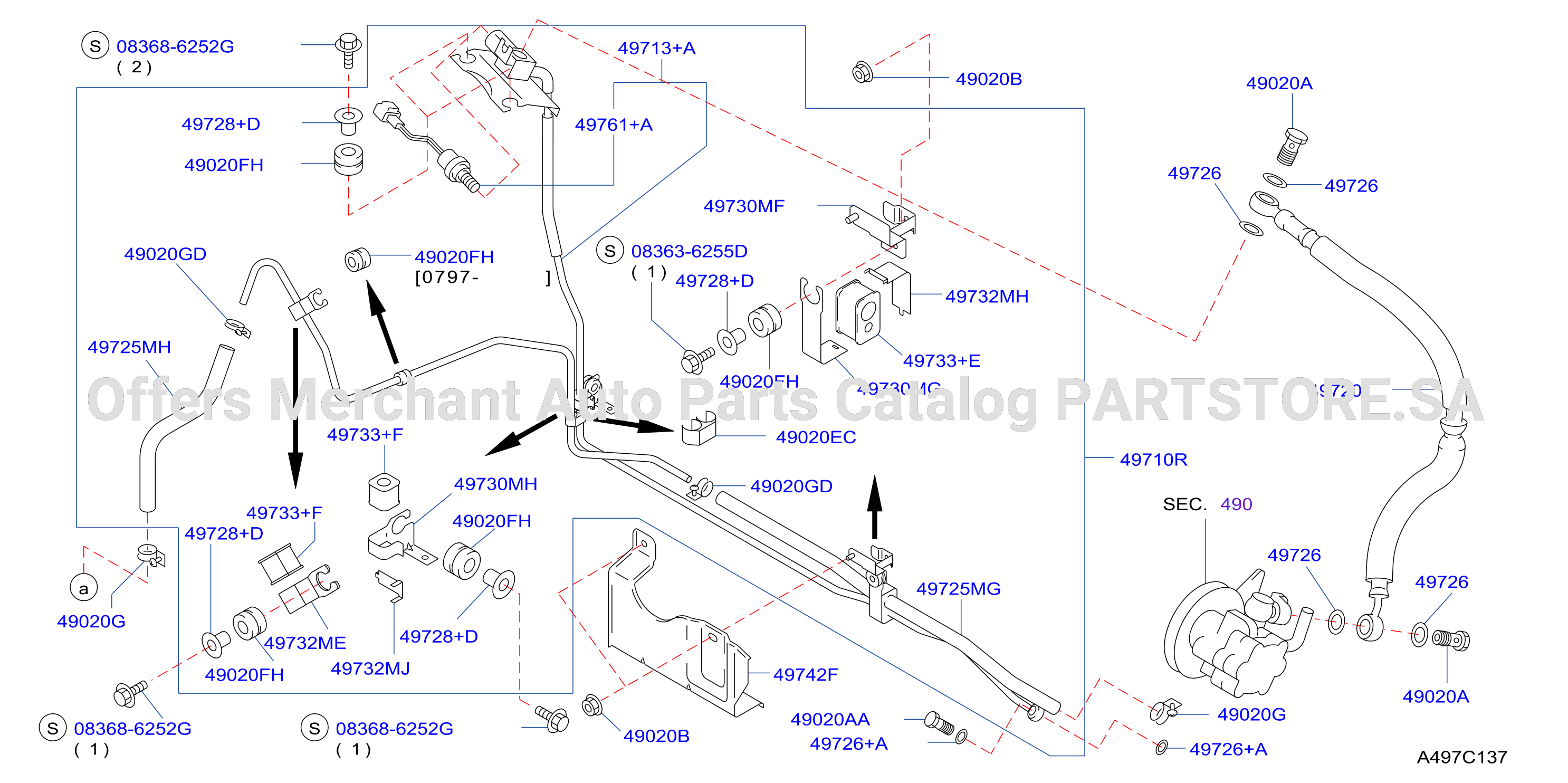 Power Steering Piping F / Active Damper Susp Part 2