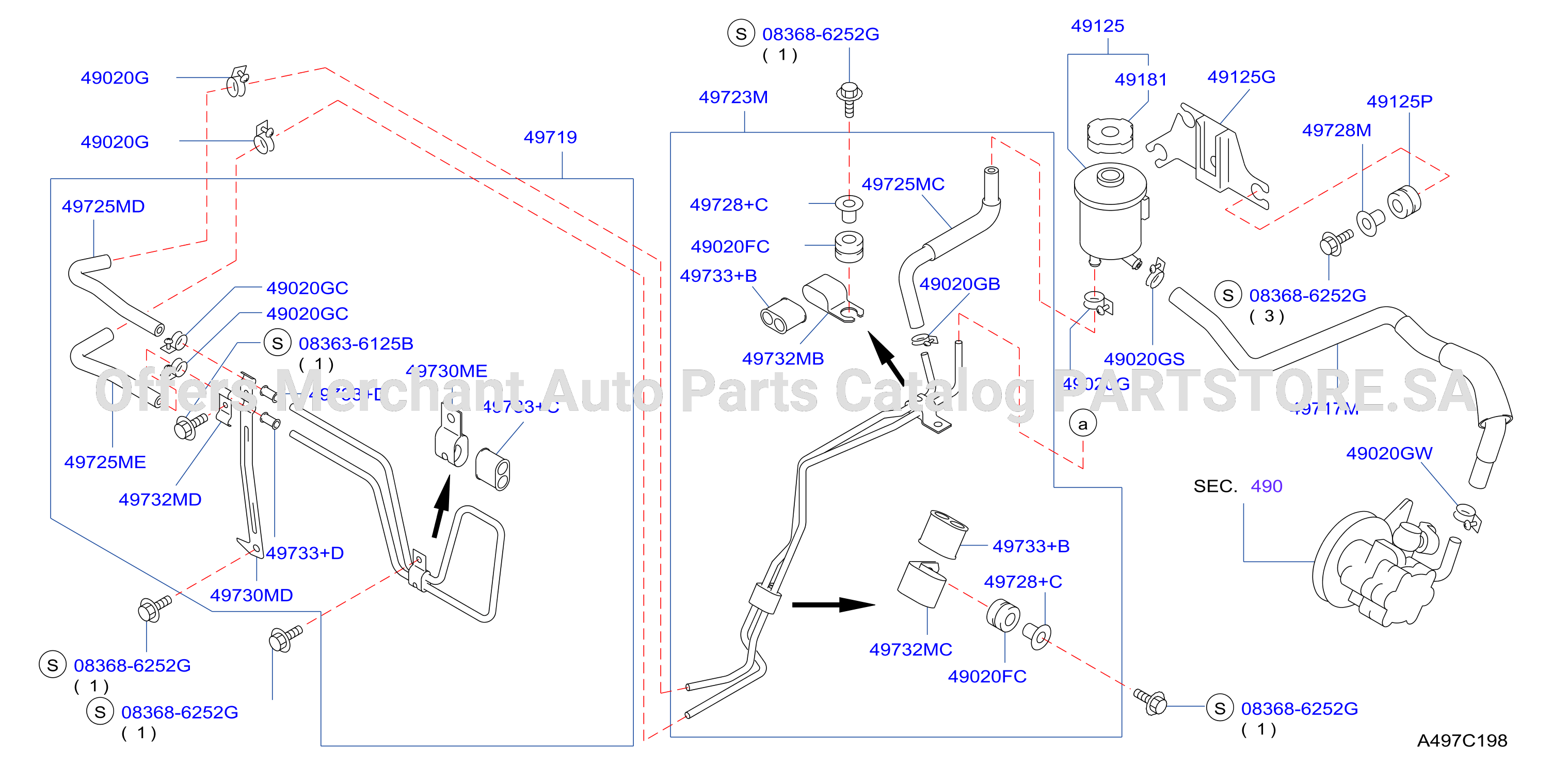 Power Steering Piping F / Active Damper Susp Part 1