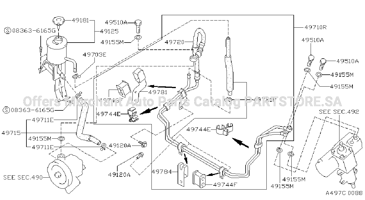 Power Steering Piping F / Pwr Strg