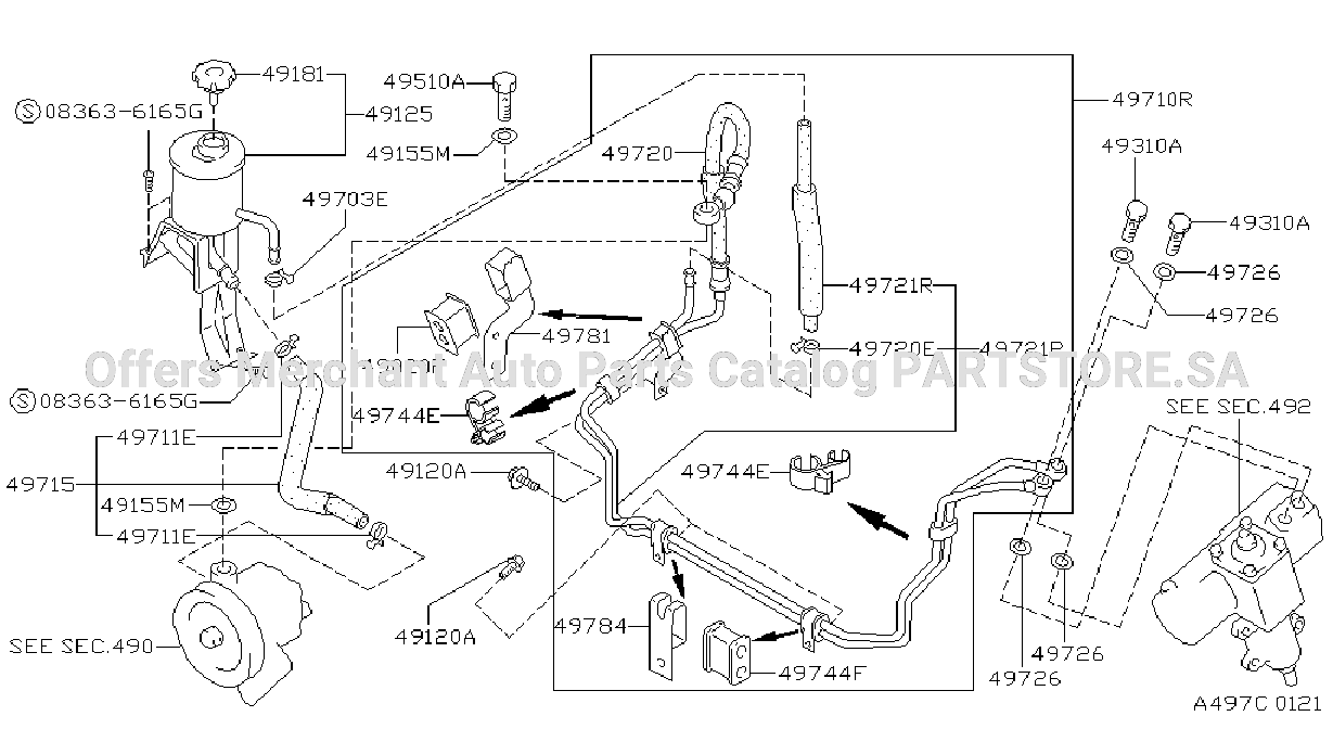 Power Steering Piping F / Pwr Strg