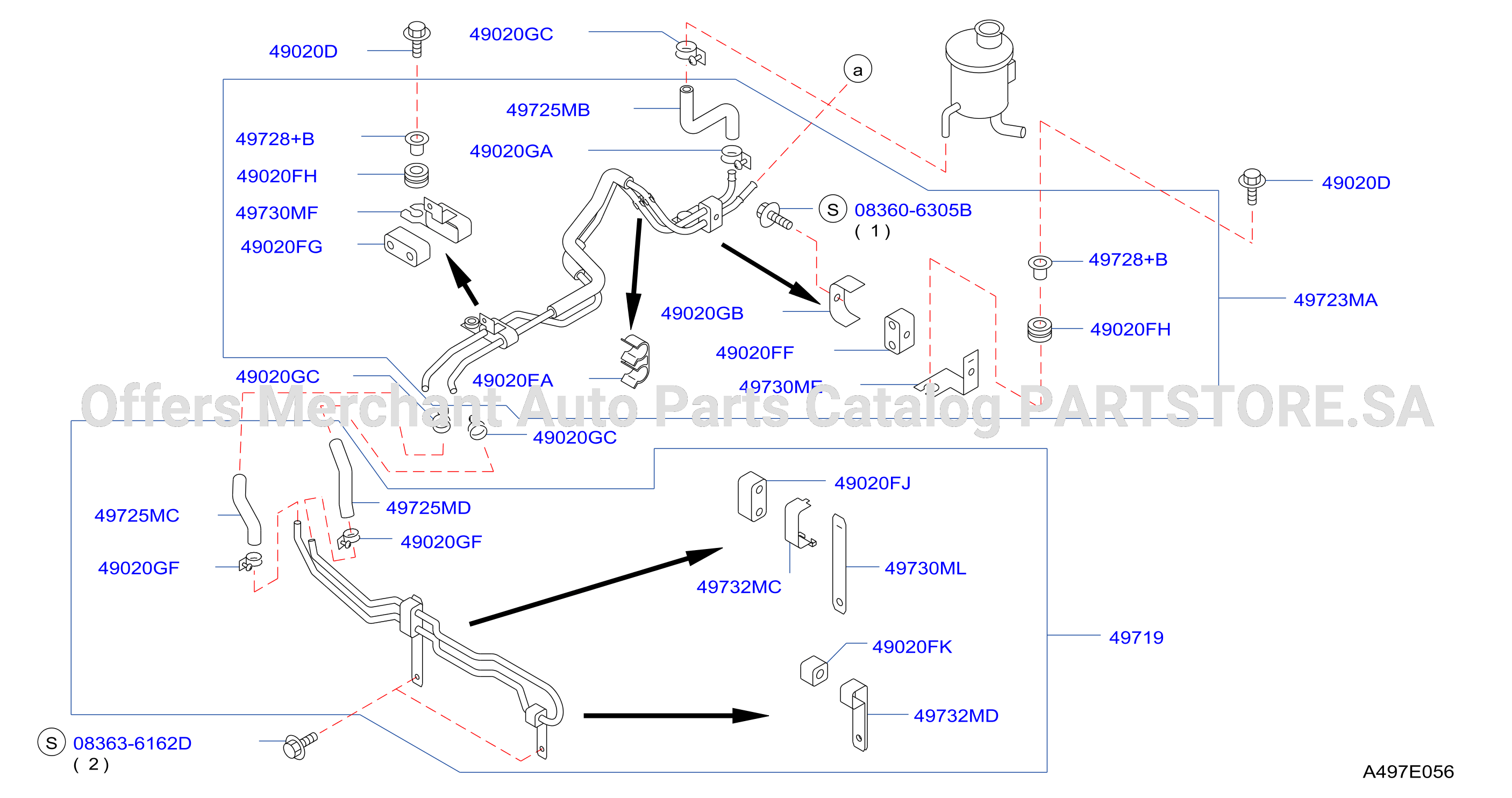 Power Steering Piping F / Anti Skid Part 2