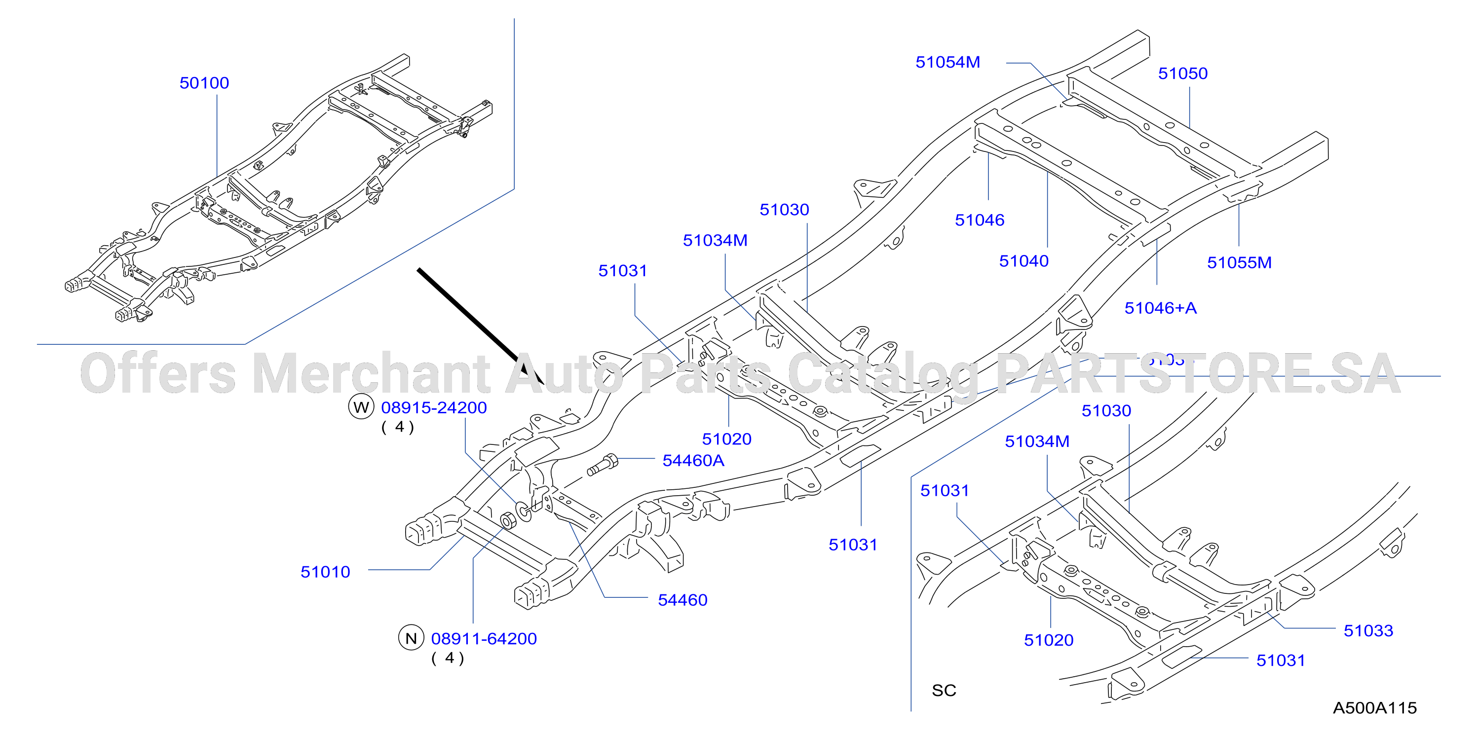 Frame Frame Assy Member Cross