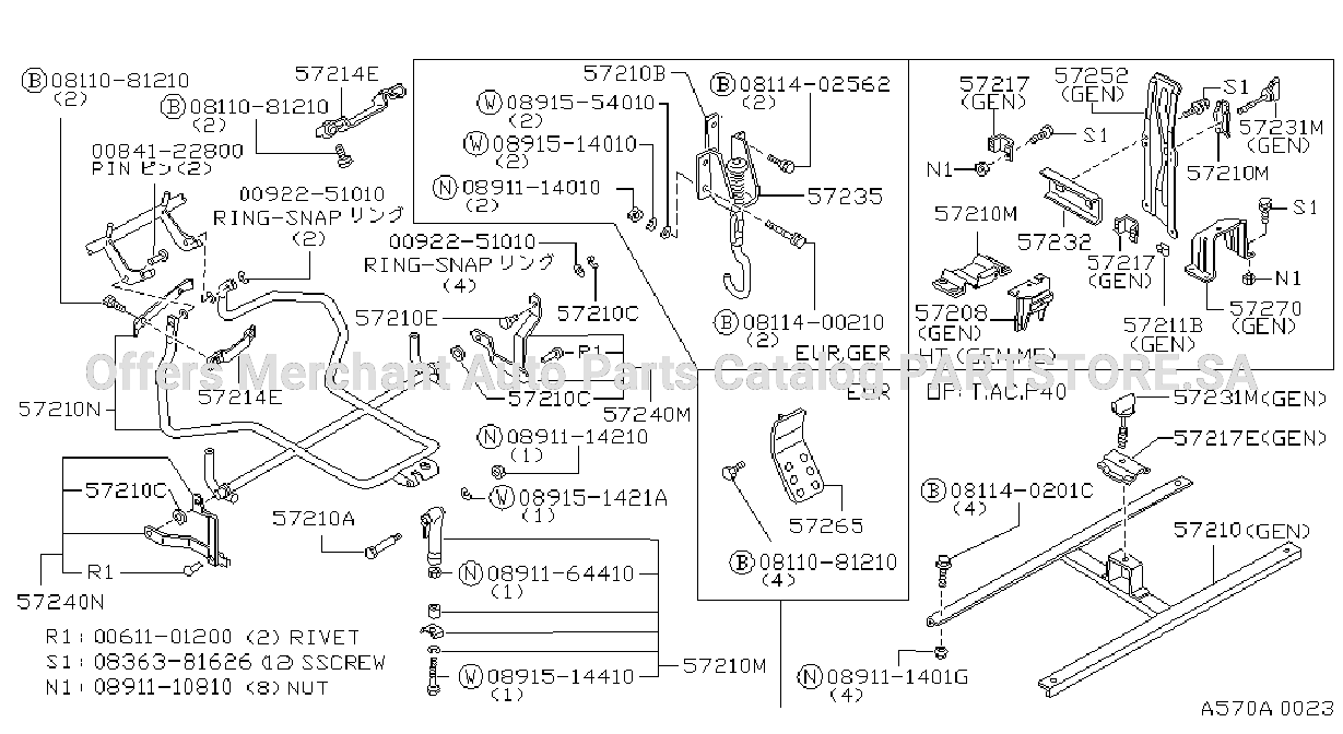 Spare Tire Hanger Floor Type