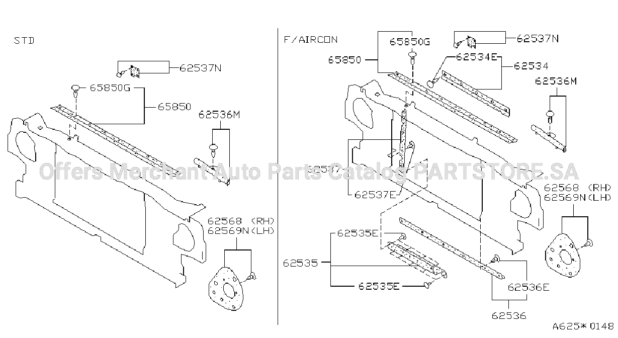Front Apron Radiator Core Support