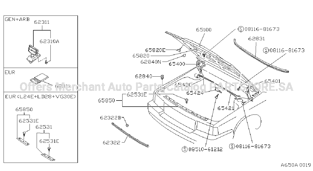 Hood Panel Hinge Fitting