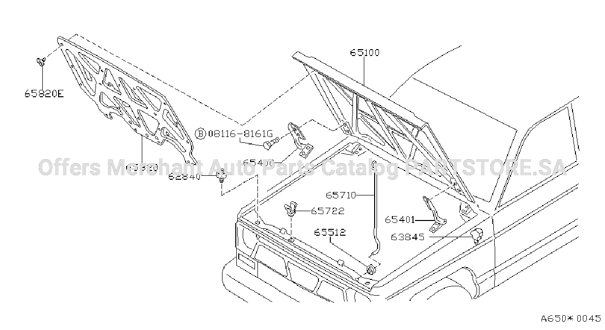Hood Panel Hinge Fitting