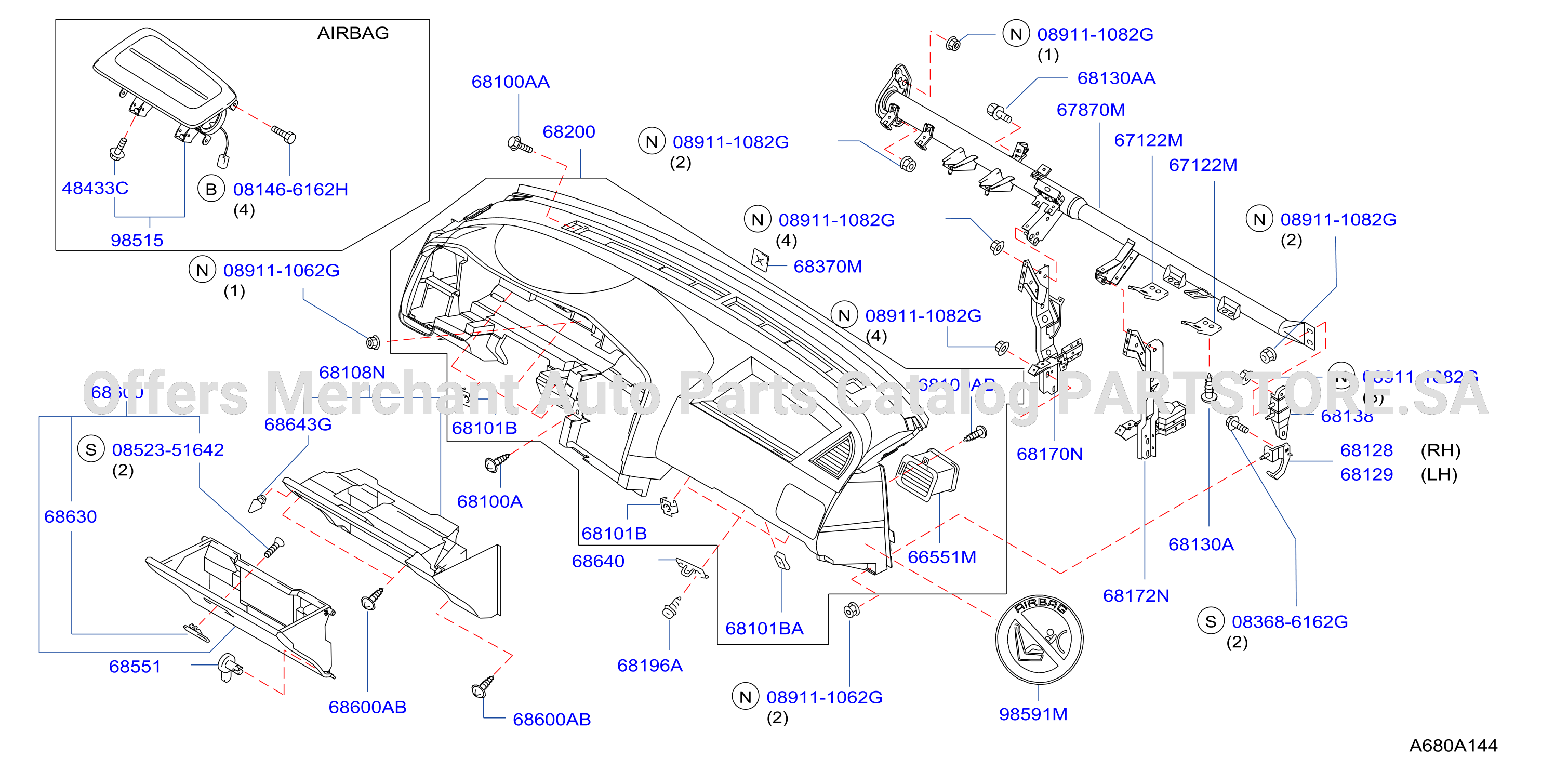 Instrument Panel Pad Cluster Lid Inst Pad Fitting