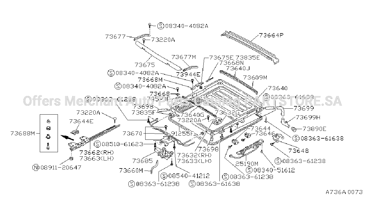 Sun Roof Parts No 2