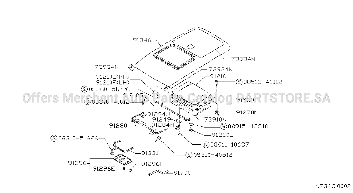 Sun Roof Parts Lid