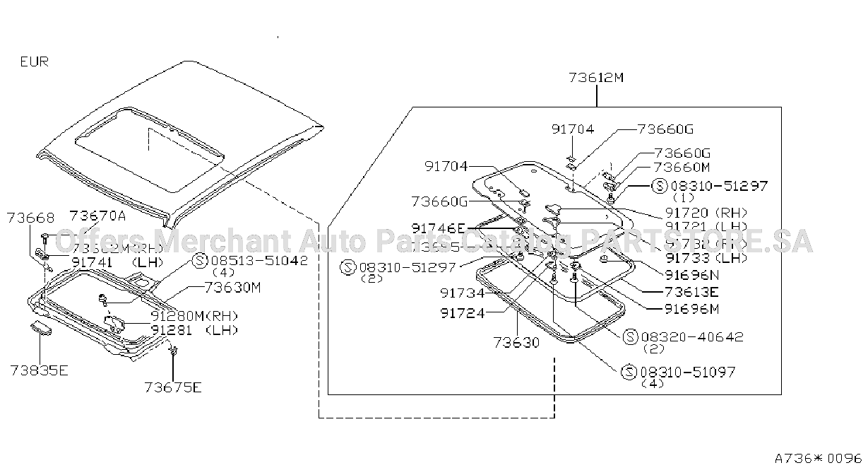 Sun Roof Parts No 2