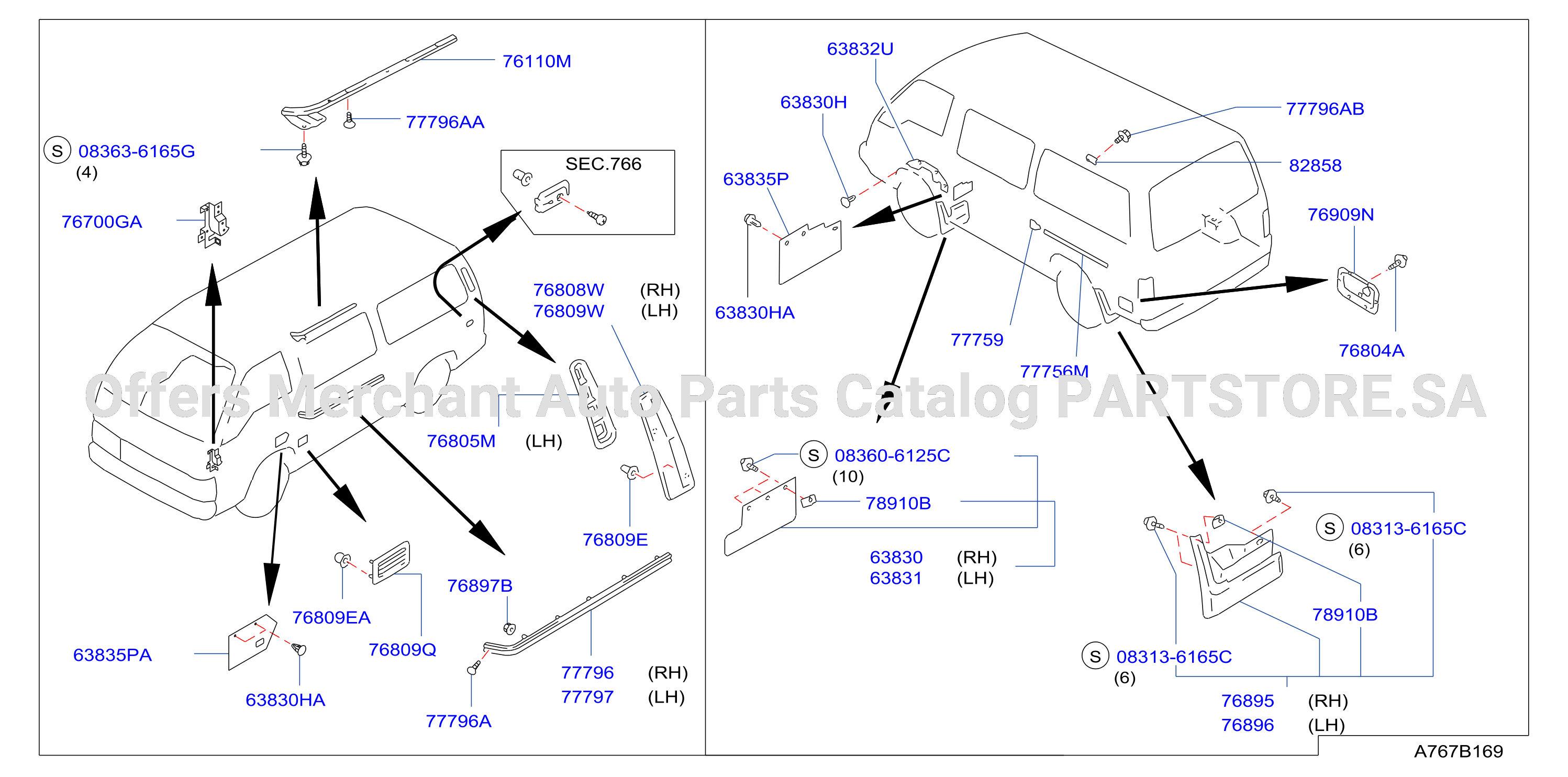 Body Side Fitting Fitting Parts