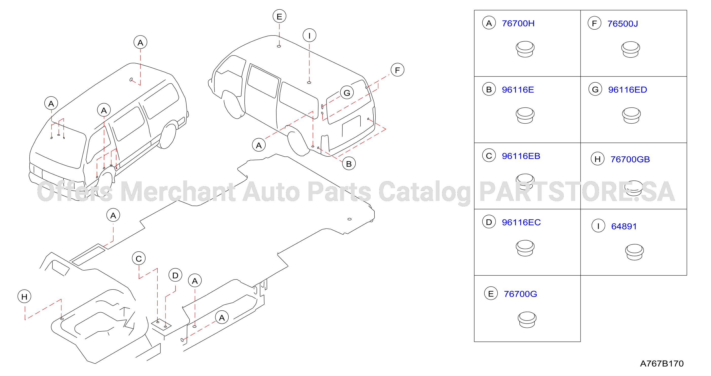 Body Side Fitting Plug Parts