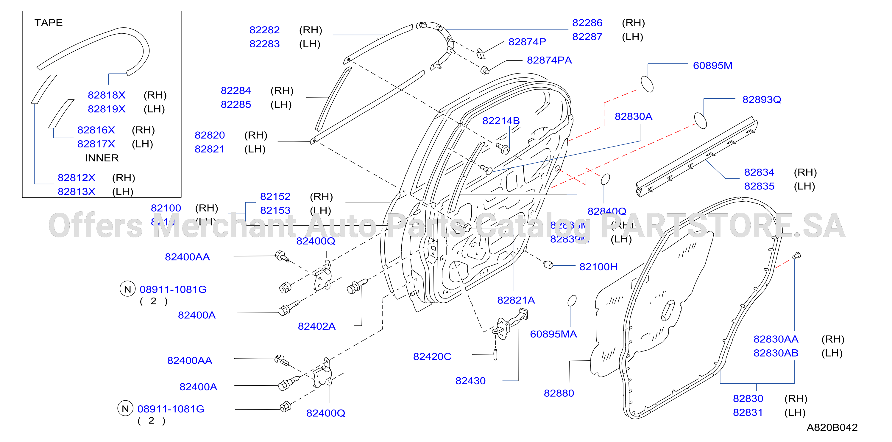 Rear Door Panel Fitting S