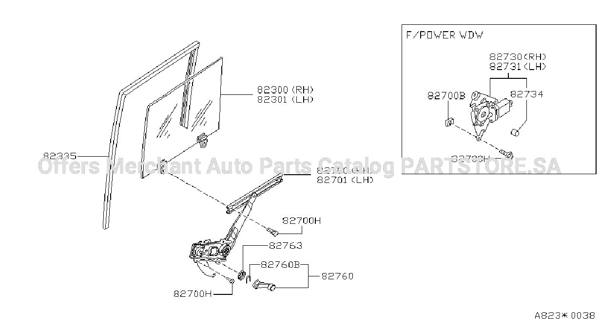Rear Door Window Regulator