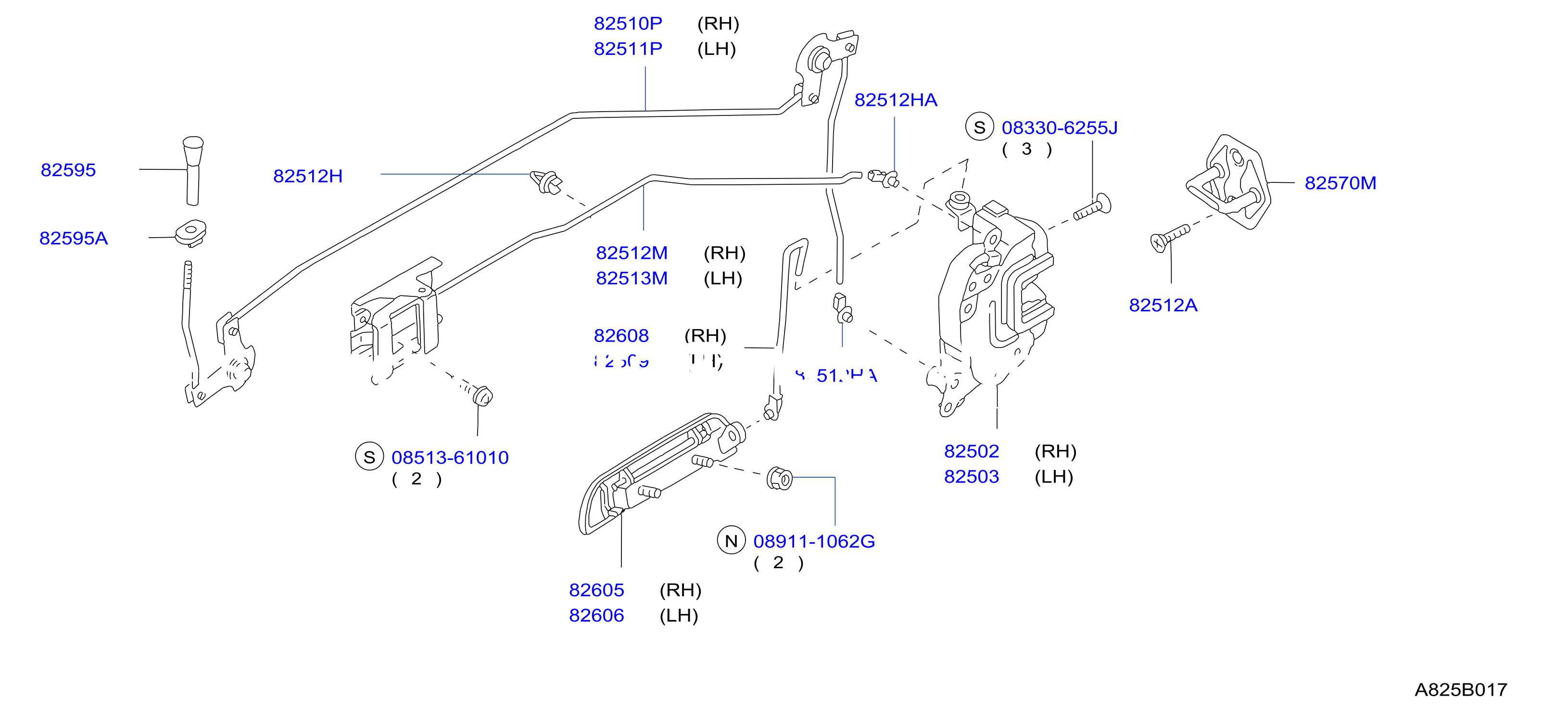Rear Door Lock Handle