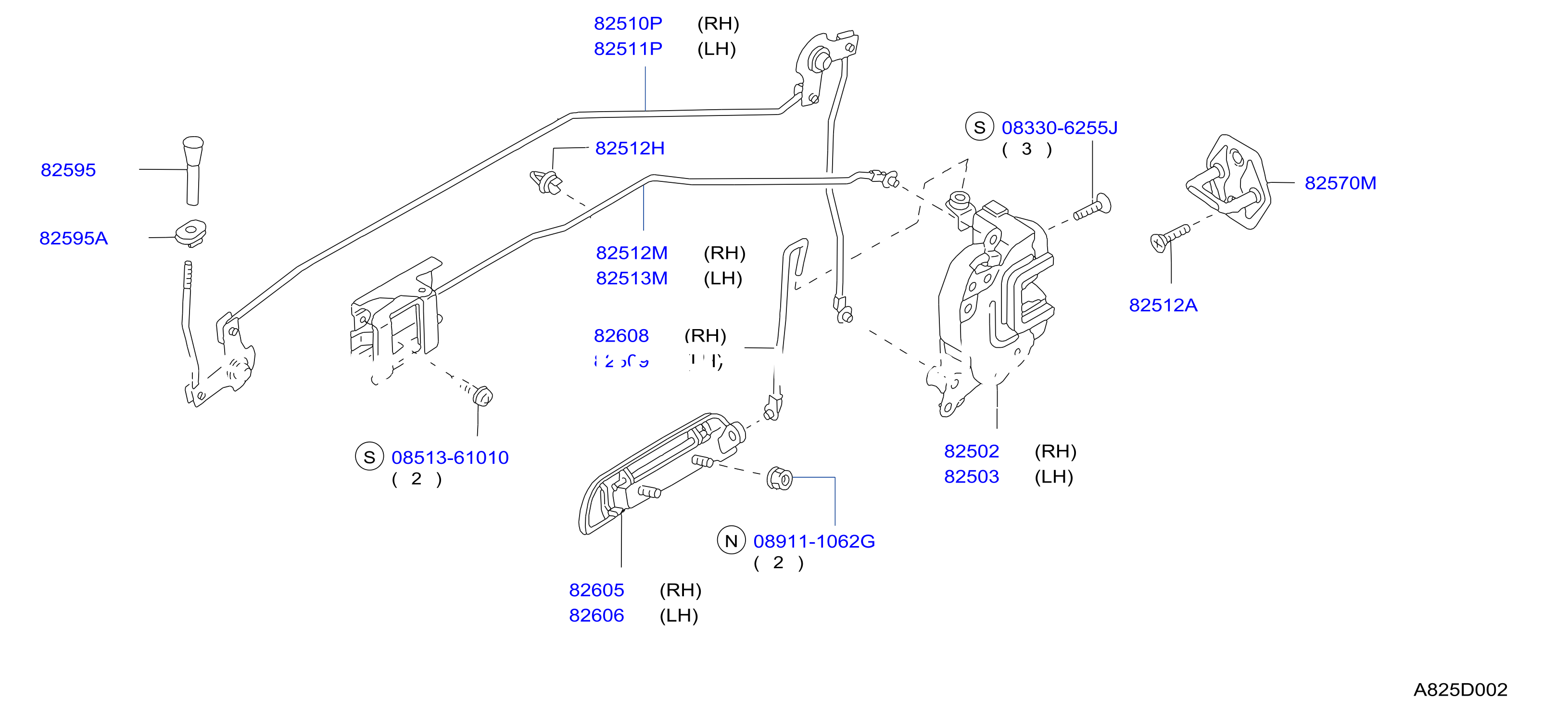 Rear Door Lock Handle