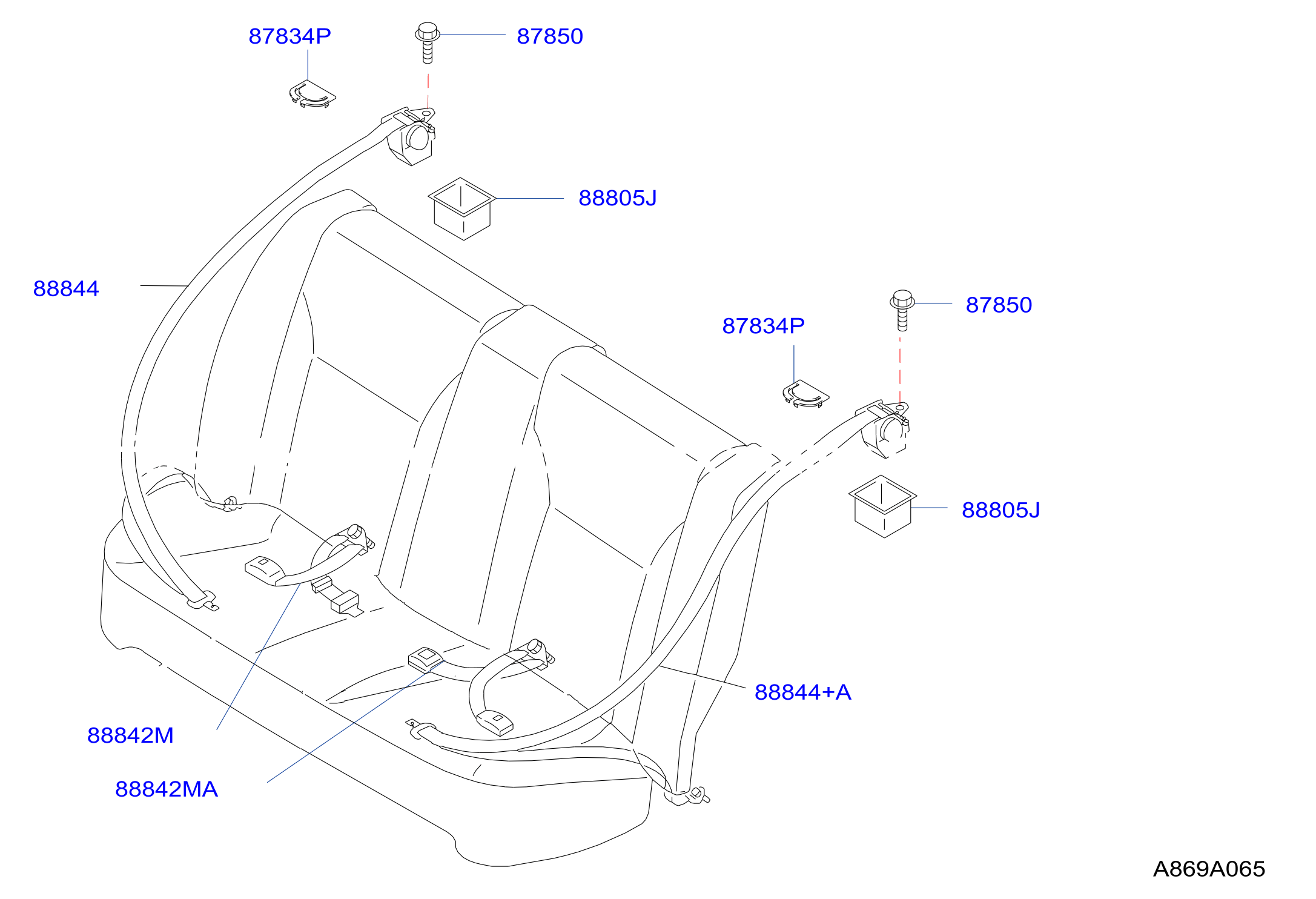 Rear Seat Belt 2Pt
