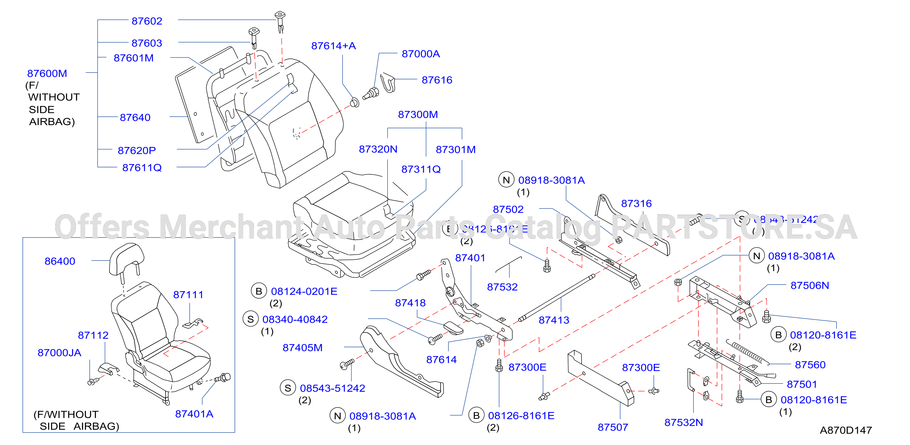Front Seat Rh Manual Seat