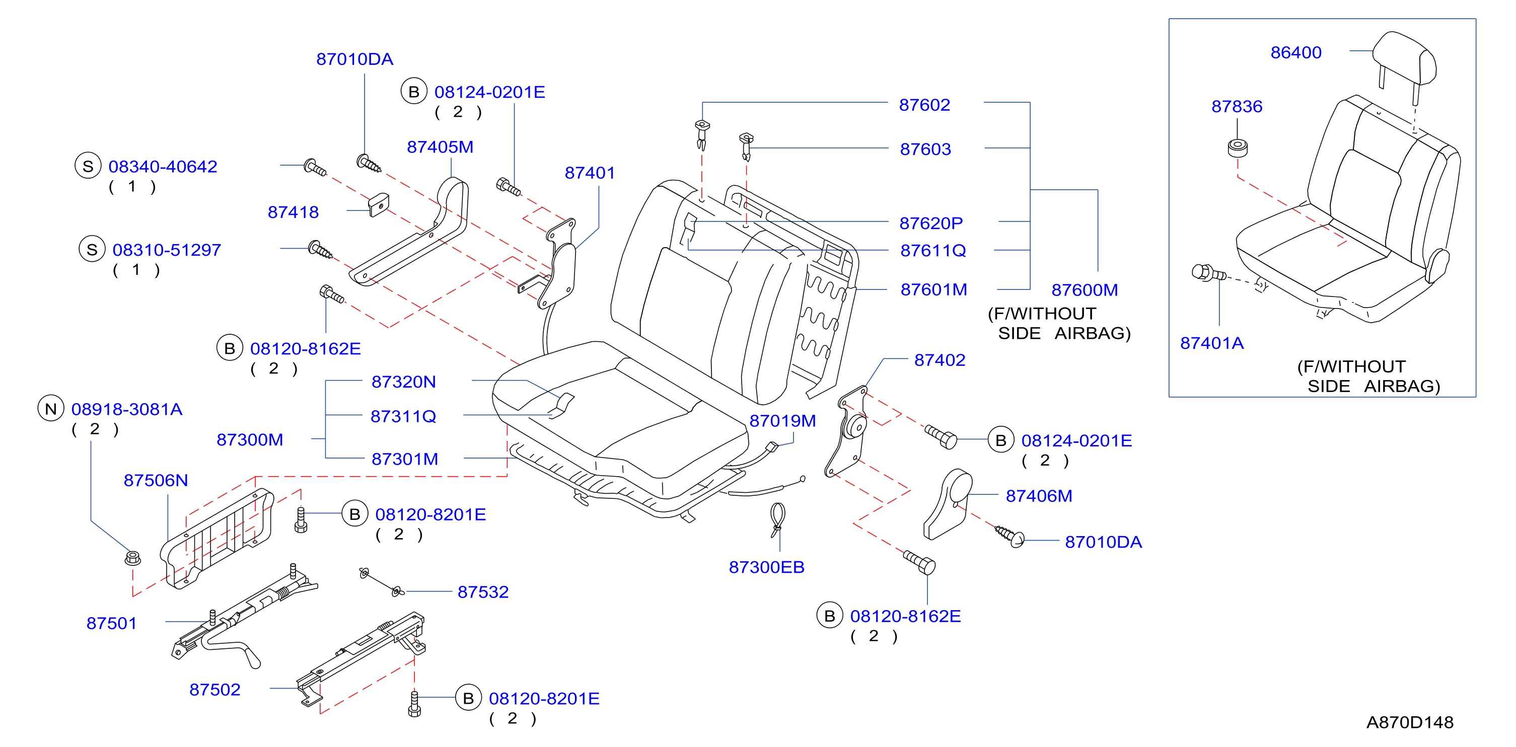 Front Seat Rh Manual Seat