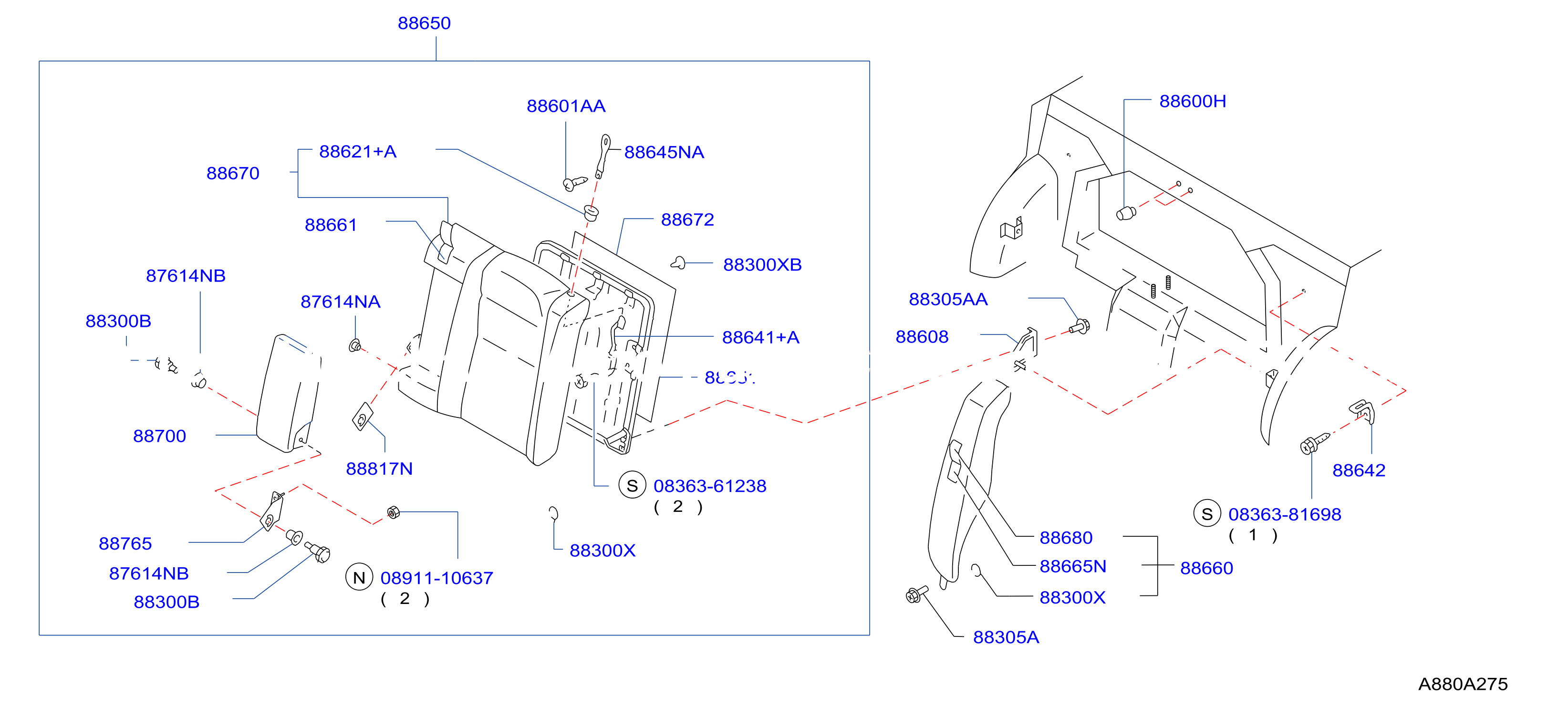 Rear Seat Trunk Through