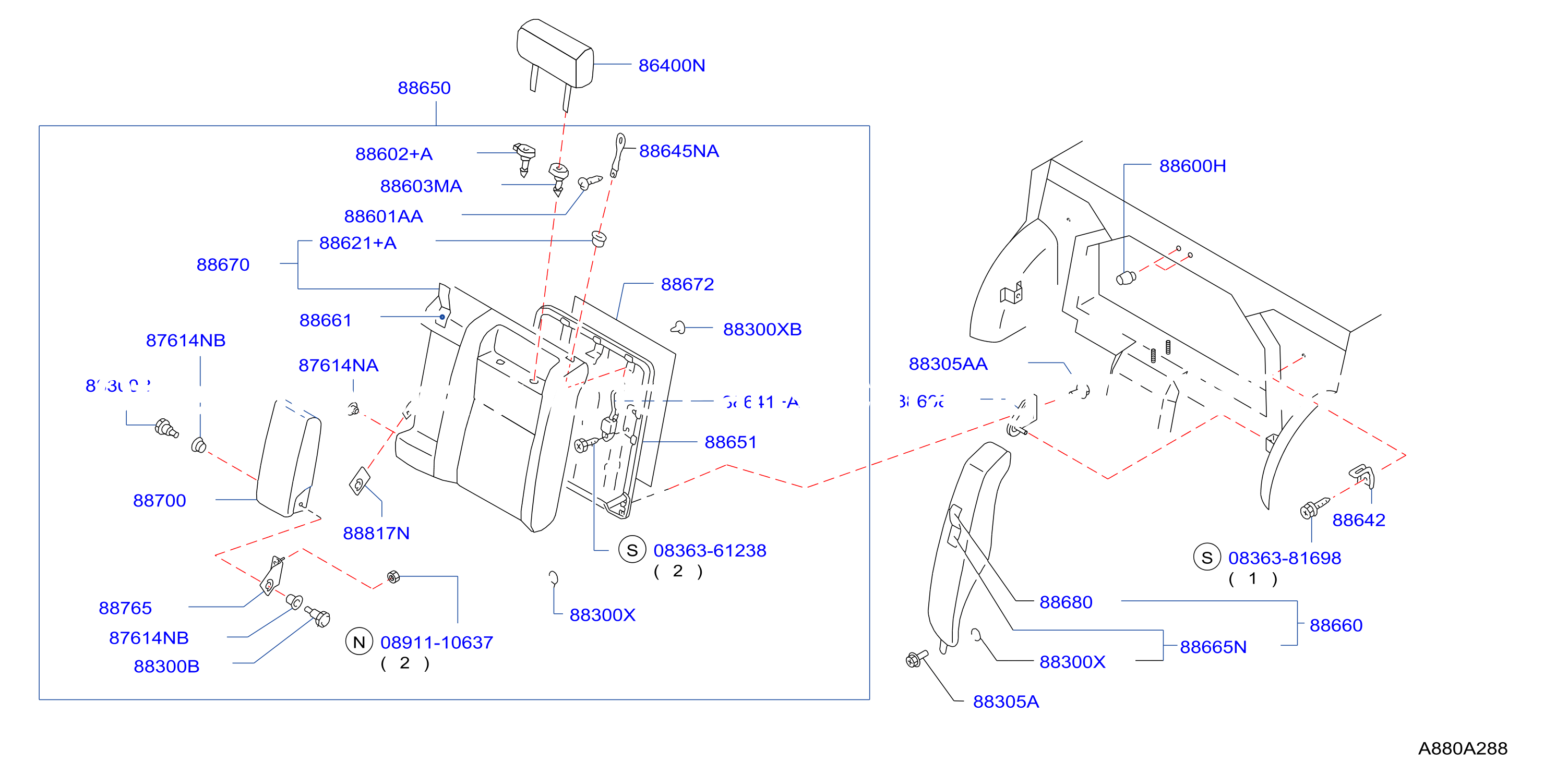 Rear Seat Trunk Through