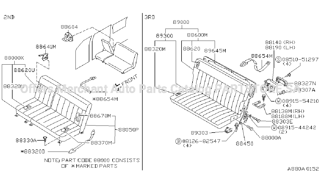 Rear Seat 2Nd 3Rd Seat Rear