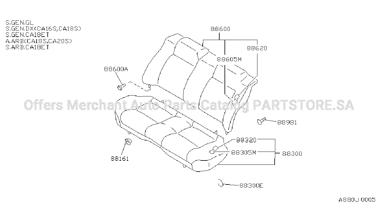 Rear Seat No 1