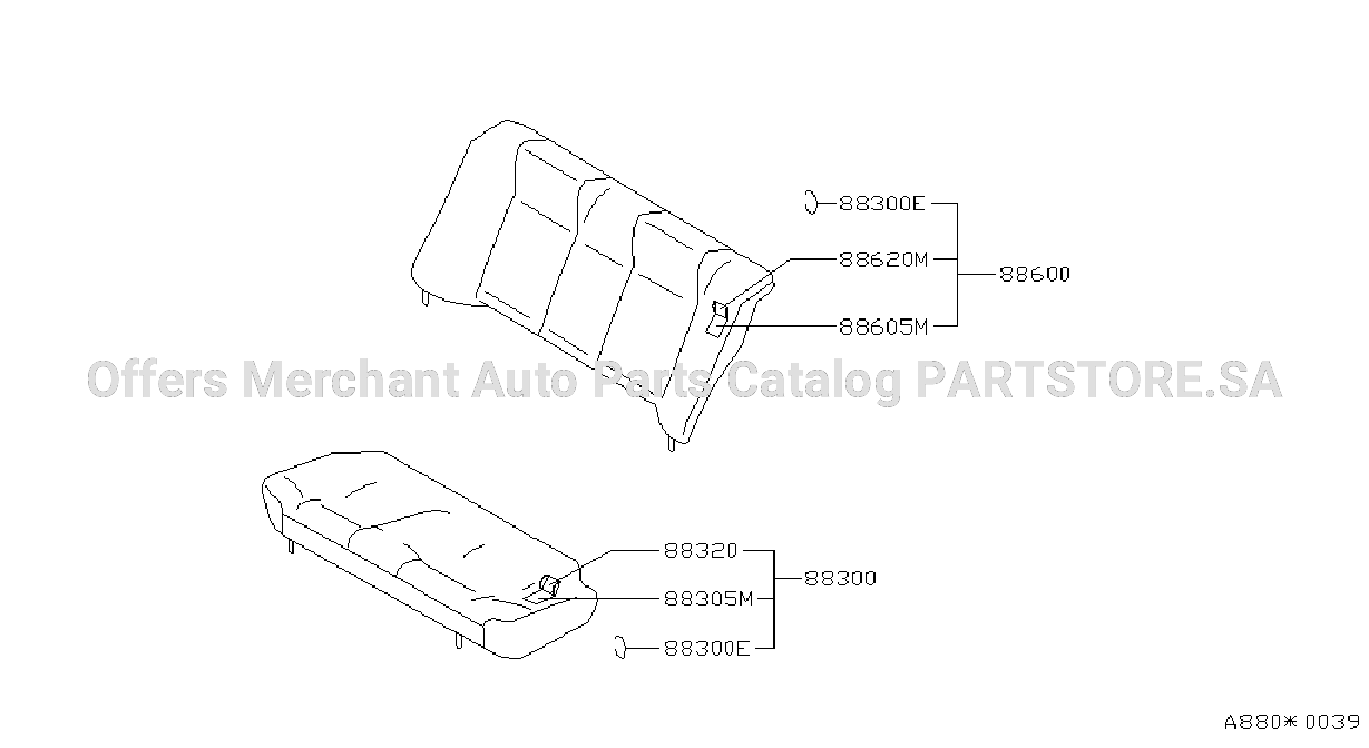 Rear Seat Bench Seat