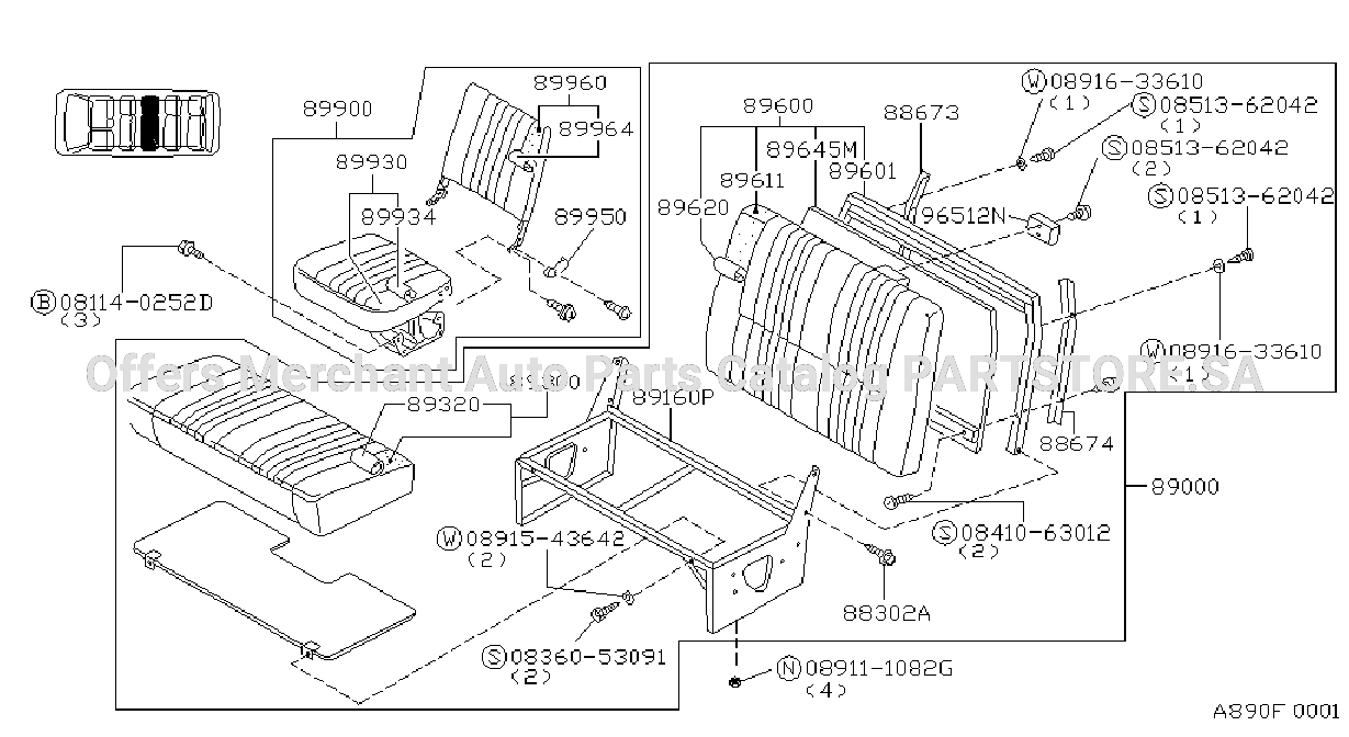 Passengers Seat 3Rd