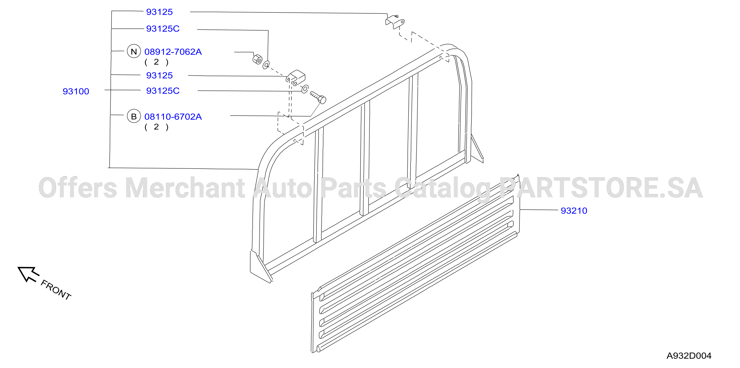 Rear Body Front Panel Guard Frame
