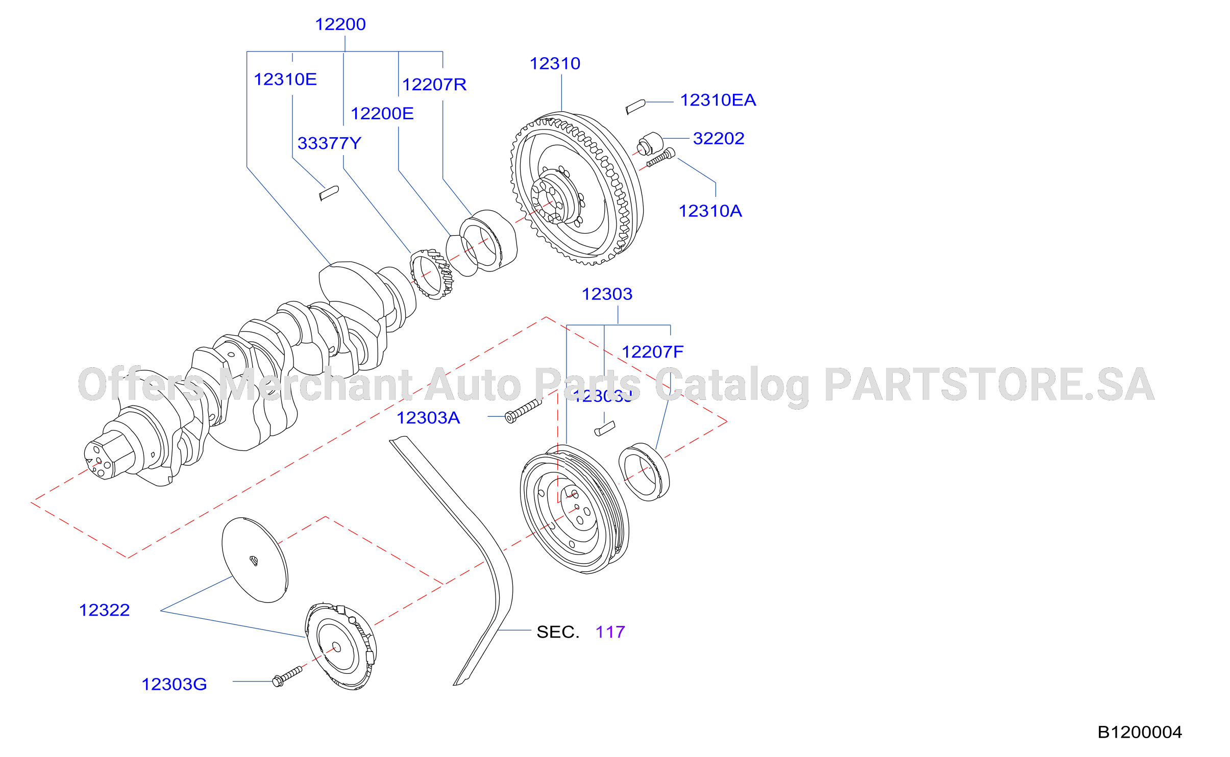 Piston Crankshaft Flywheel Crankshaft