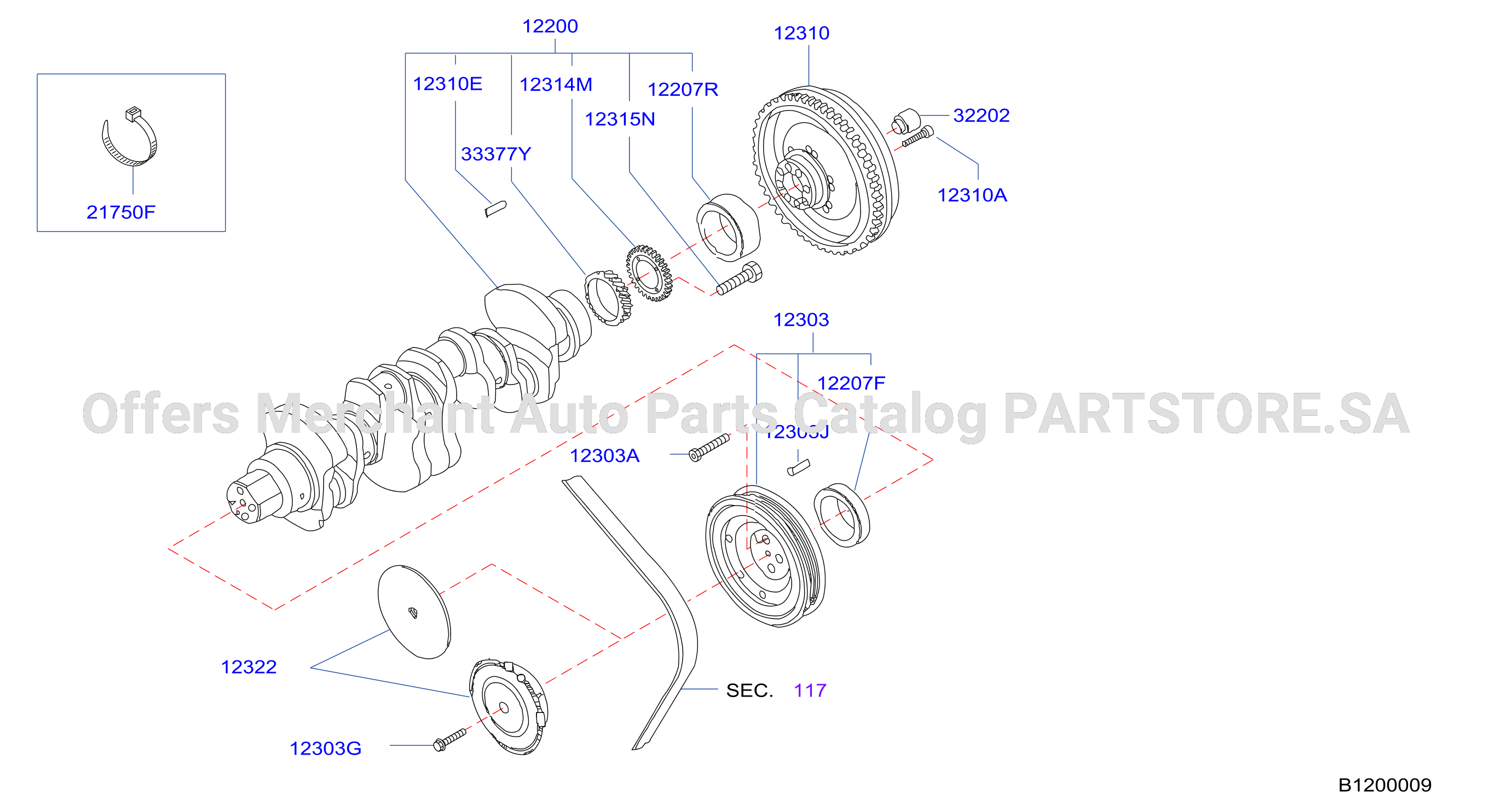 Piston Crankshaft Flywheel Crankshaft