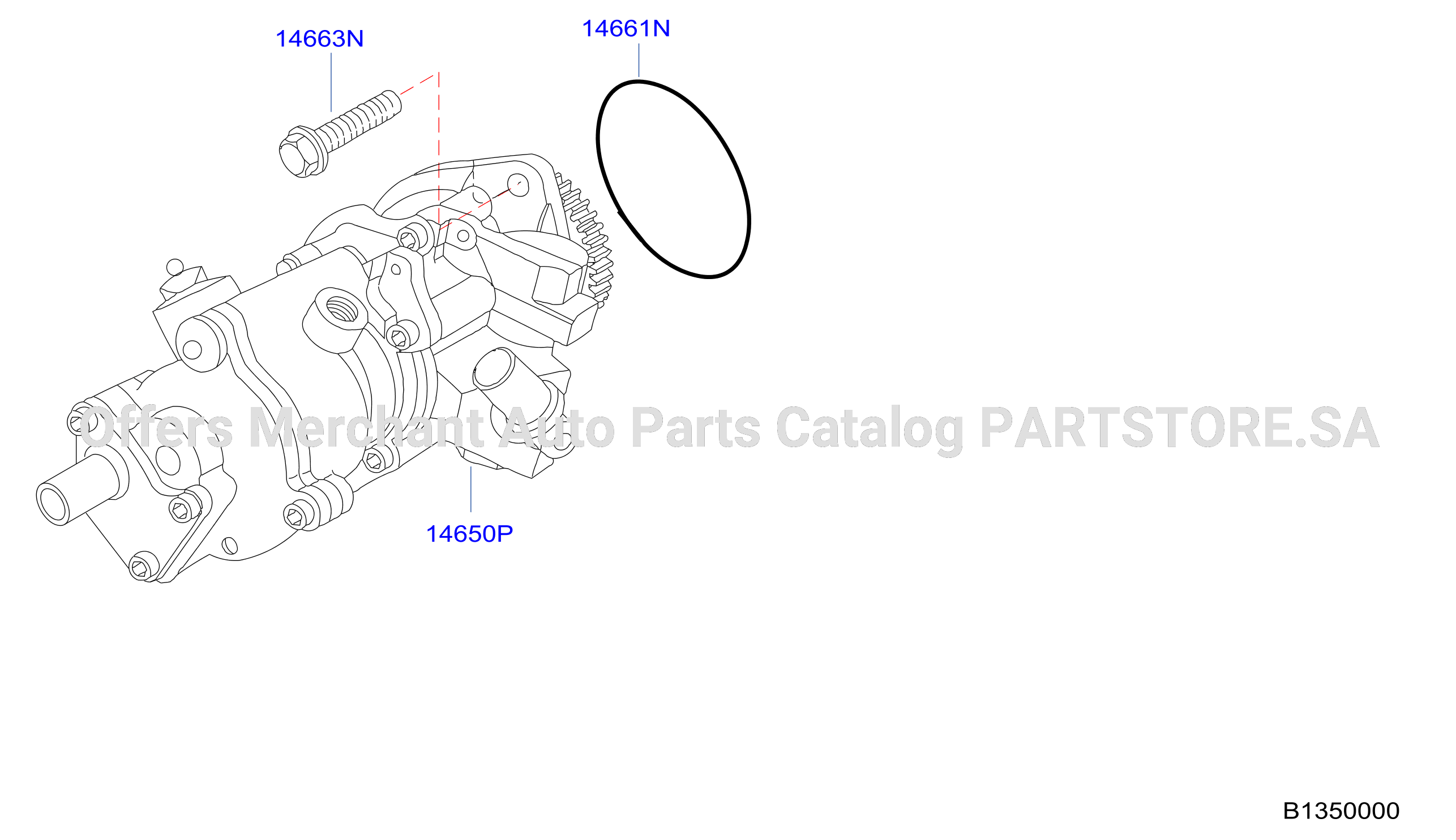 Front Cover Vacuum Pump Fitting Power Steering Pump