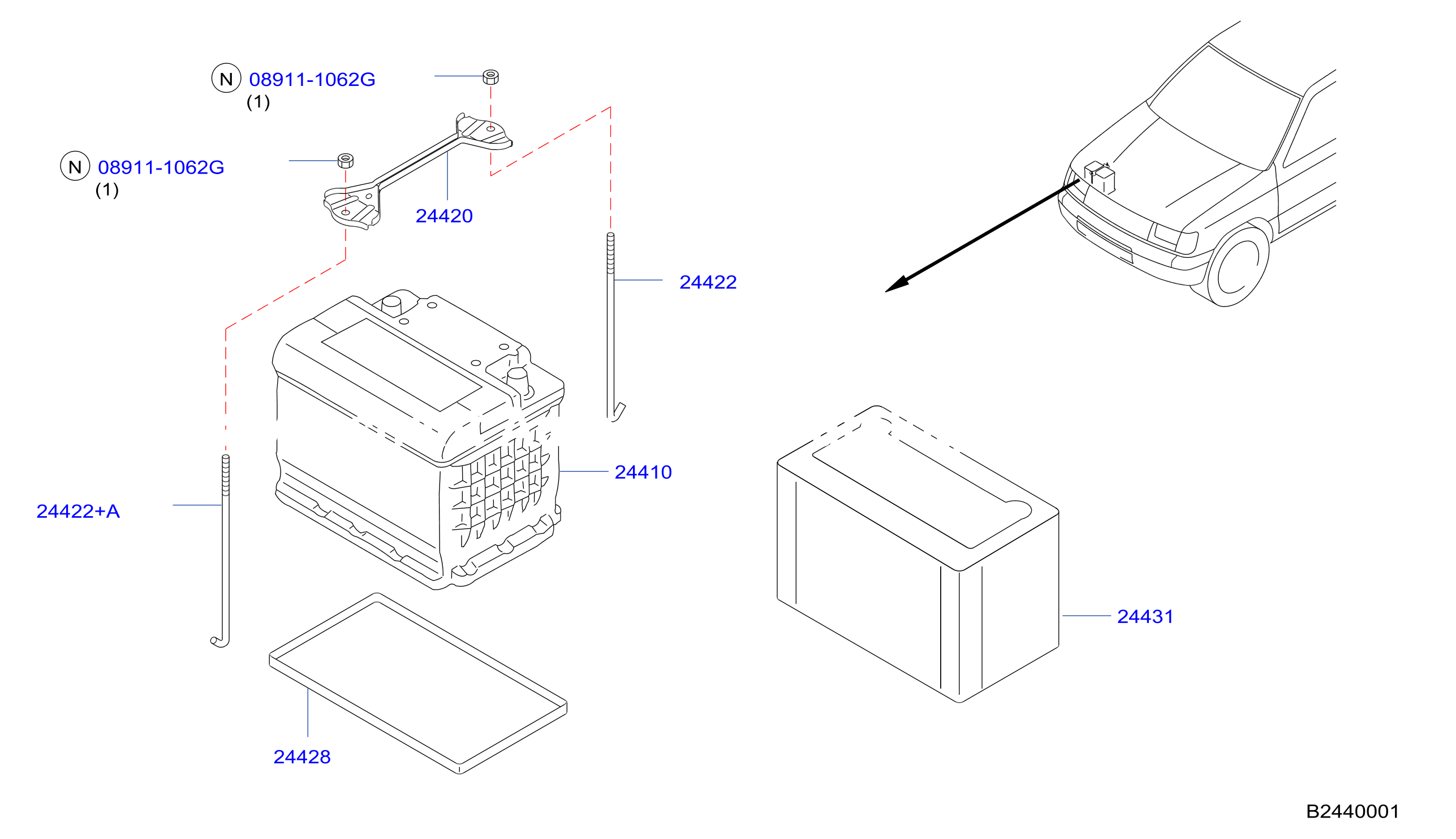 Battery Battery Mounting