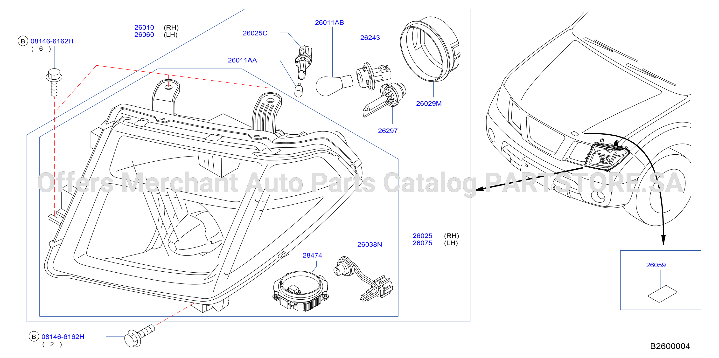 Headlamp Xenon Type
