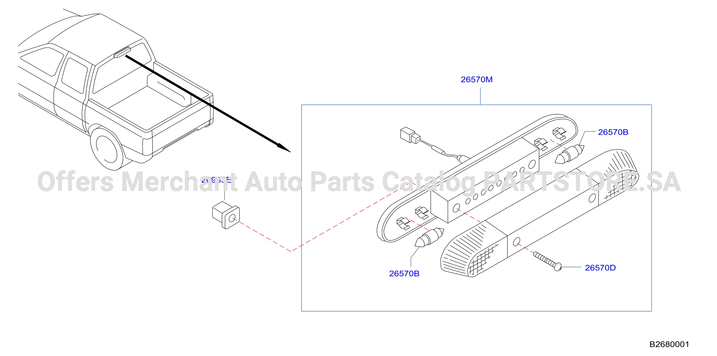 High Mounting Stop Lamp F / Double Cab