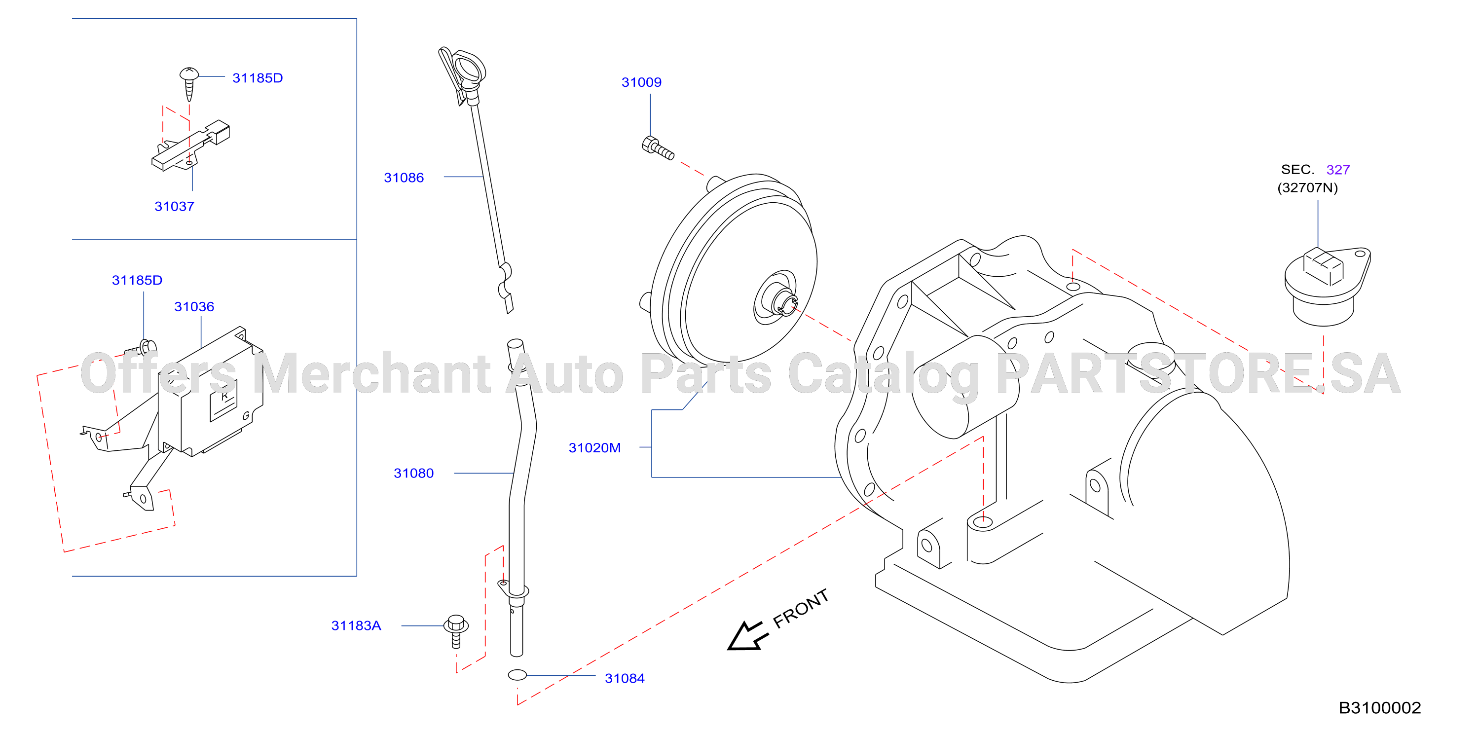 Auto Transmission Transaxle Fitting Assembly Fitting Parts