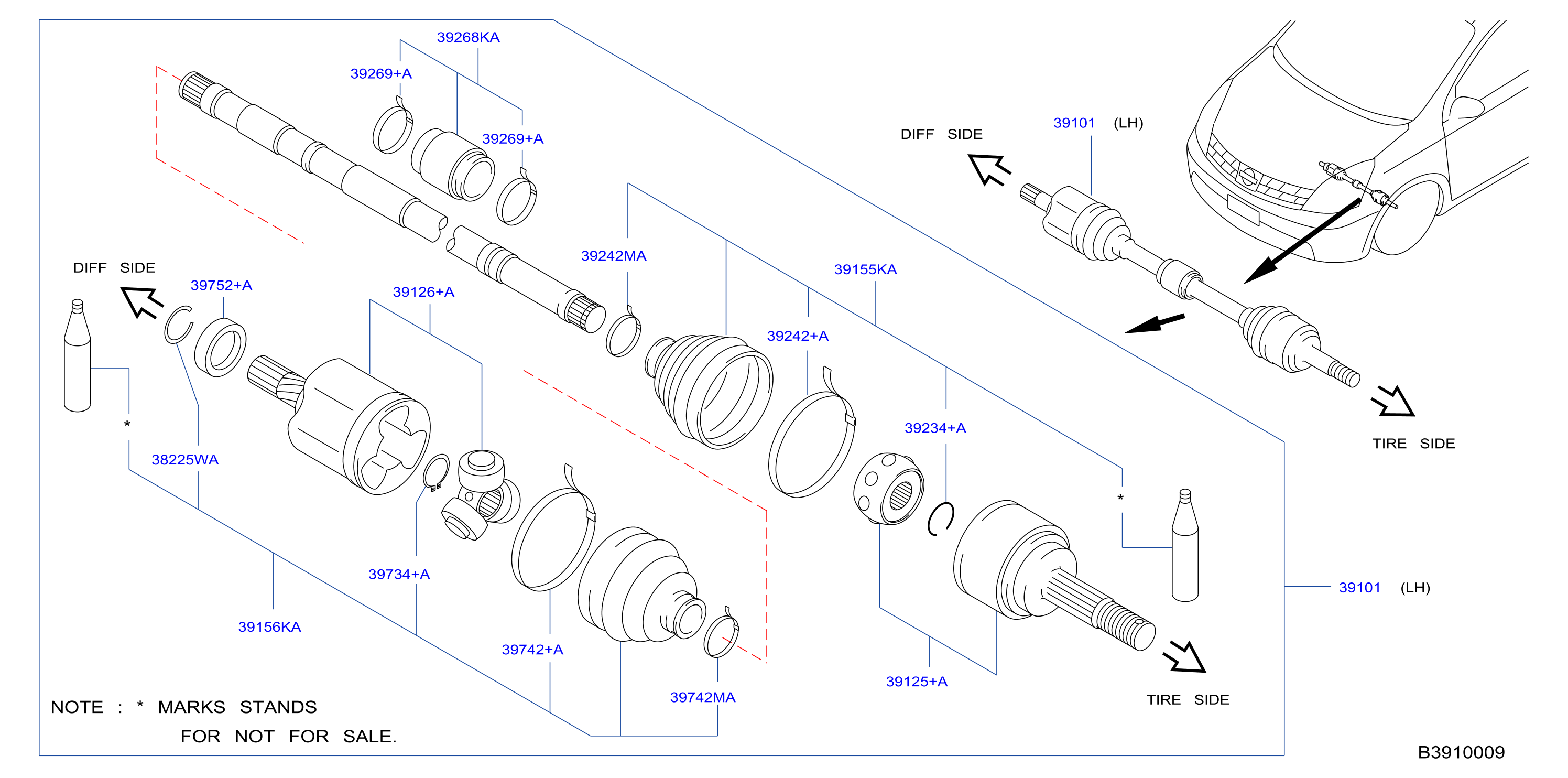 Front Drive Shaft Lh Side