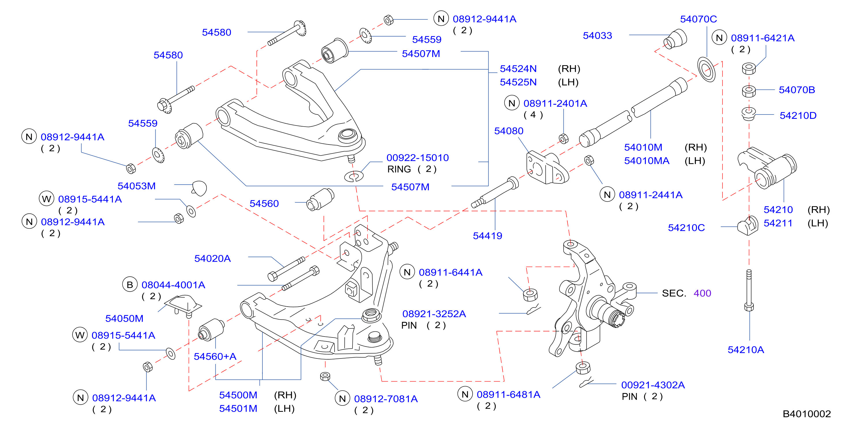 Front Suspension Link Arm Spring