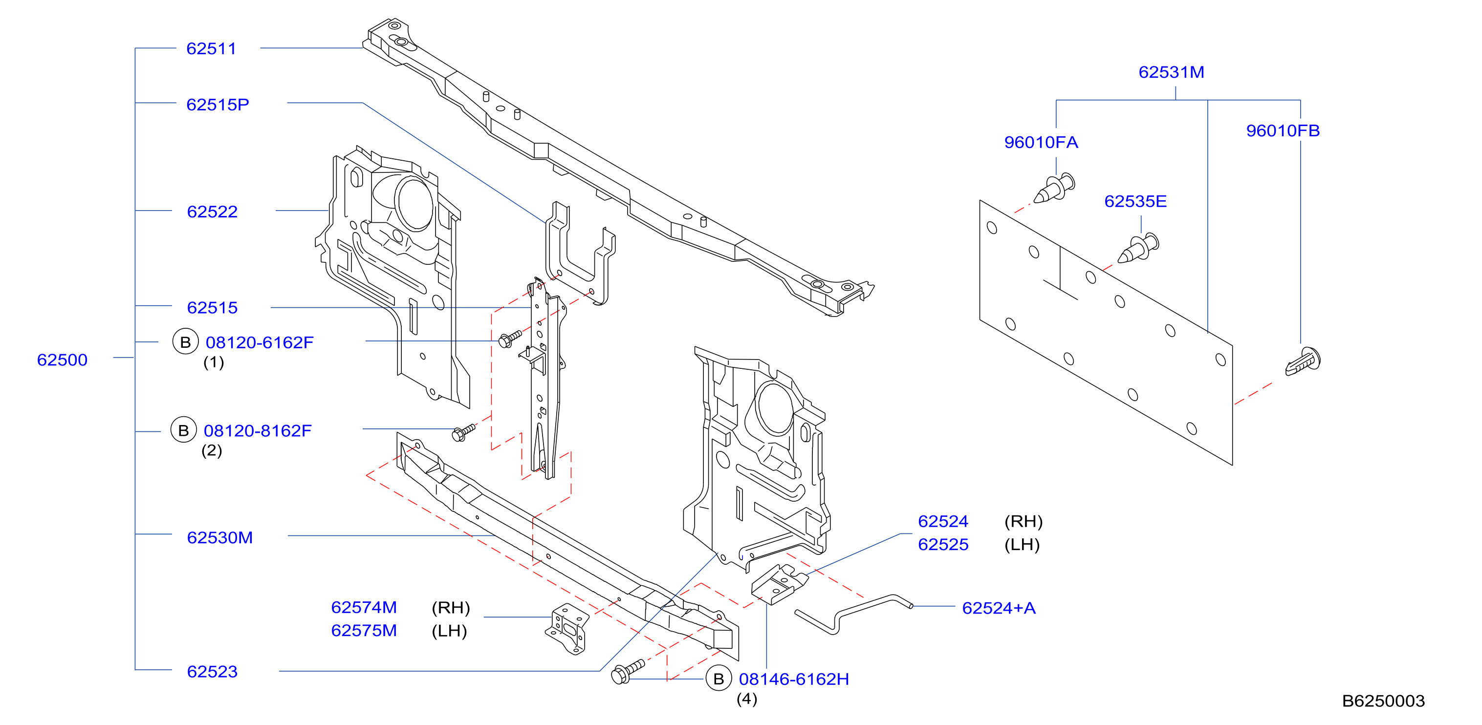 Front Apron Radiator Core Support