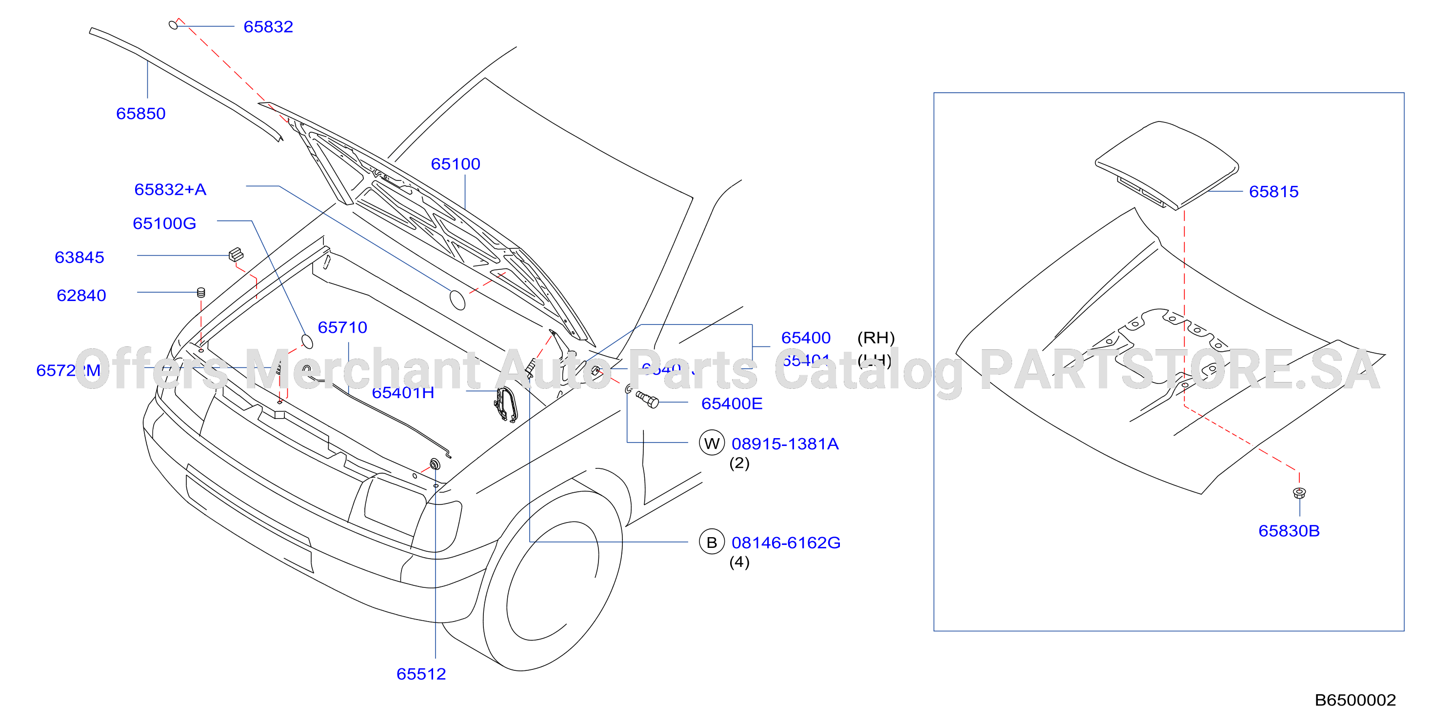 Hood Panel Hinge Fitting