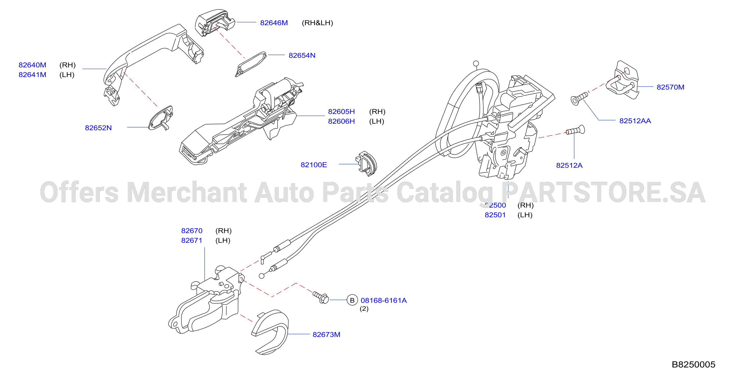 Rear Door Lock Handle