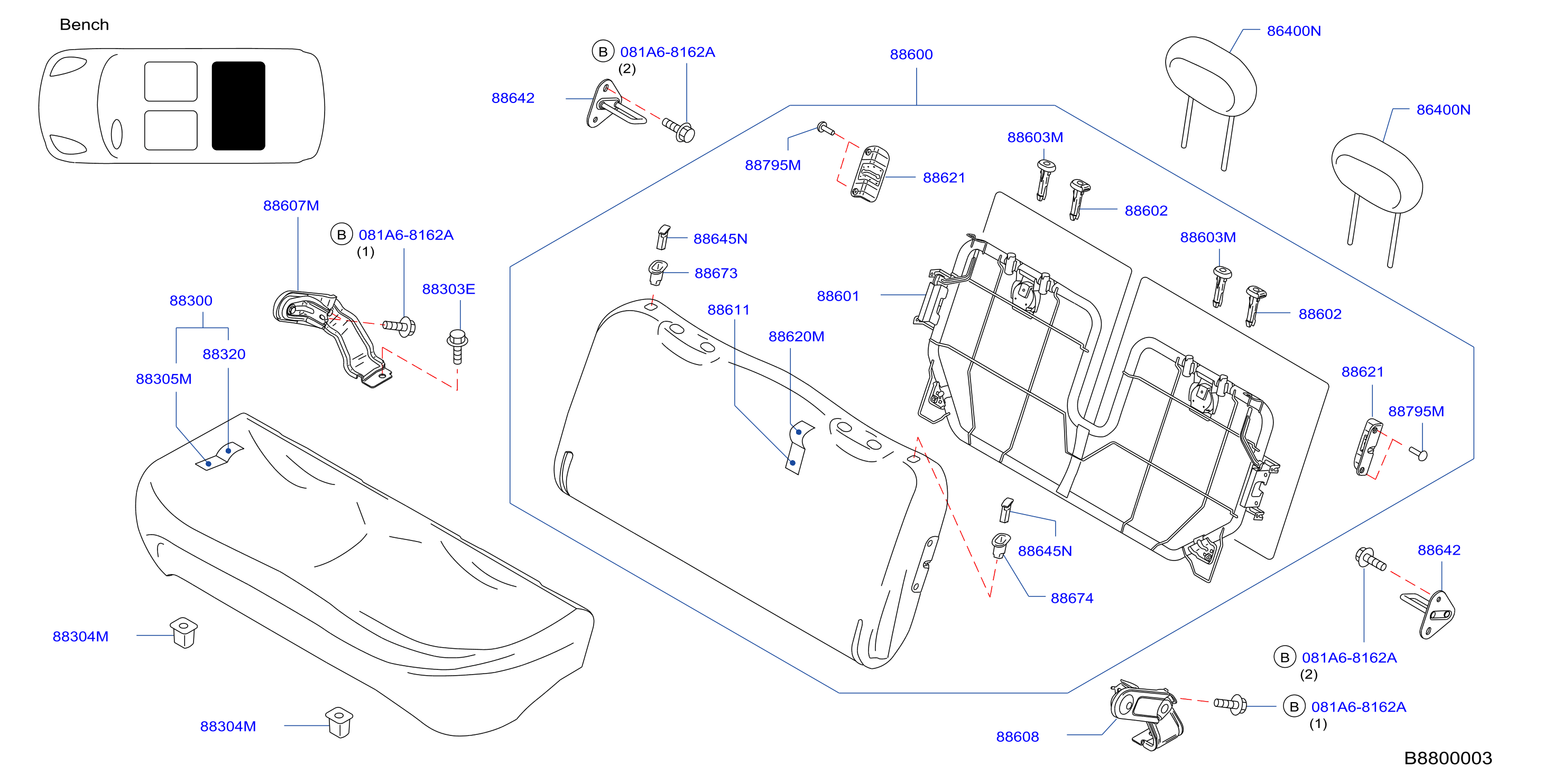 Rear Seat Bench Type