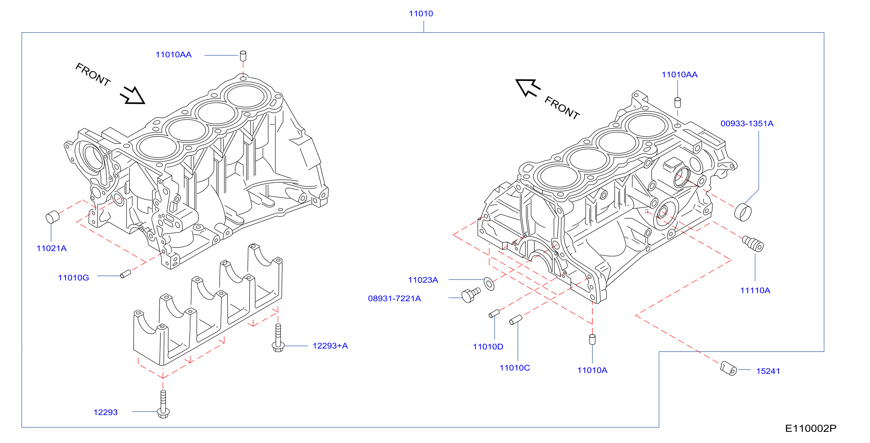 Cylinder Block Oil Pan Component Parts
