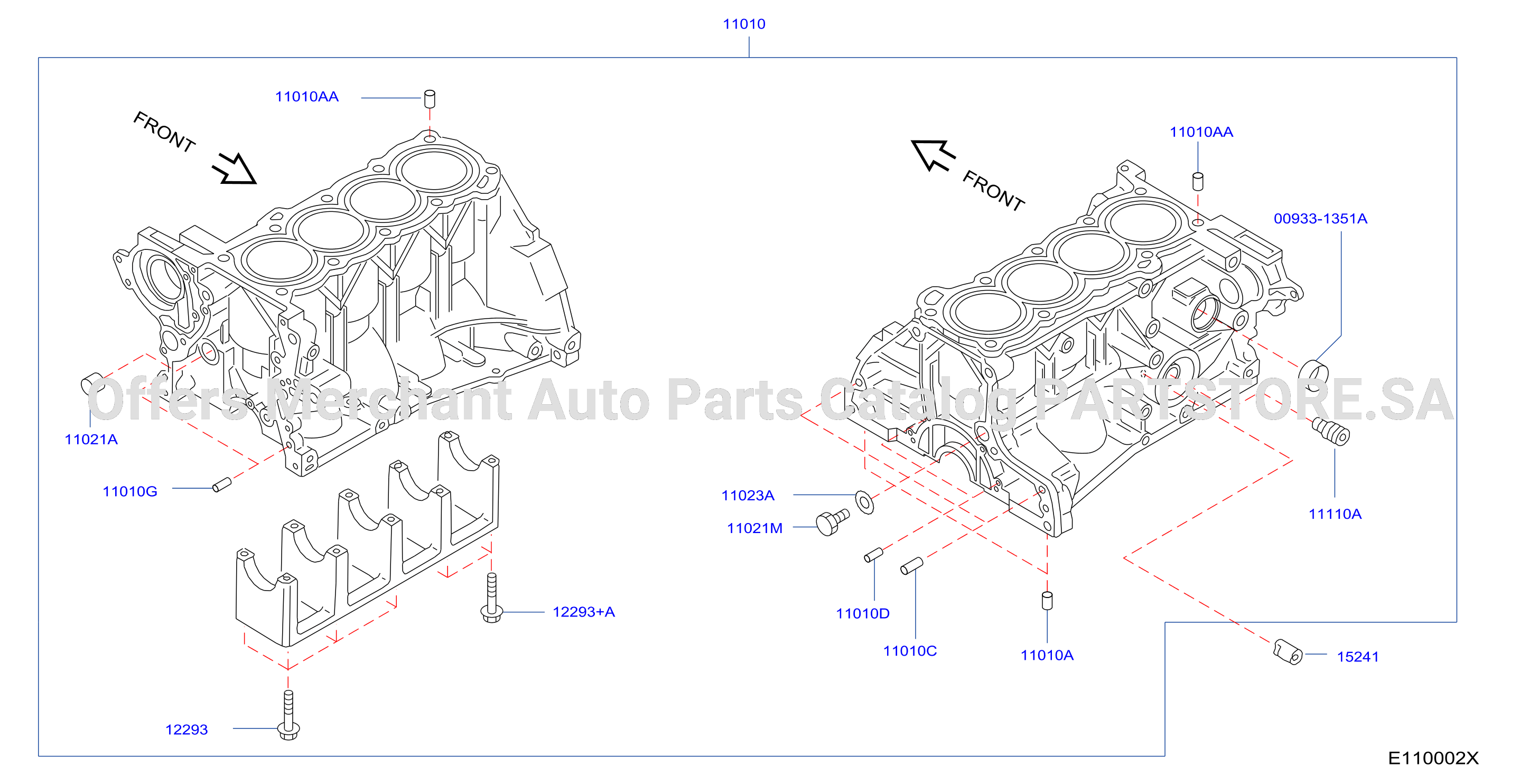 Cylinder Block Oil Pan Component Parts