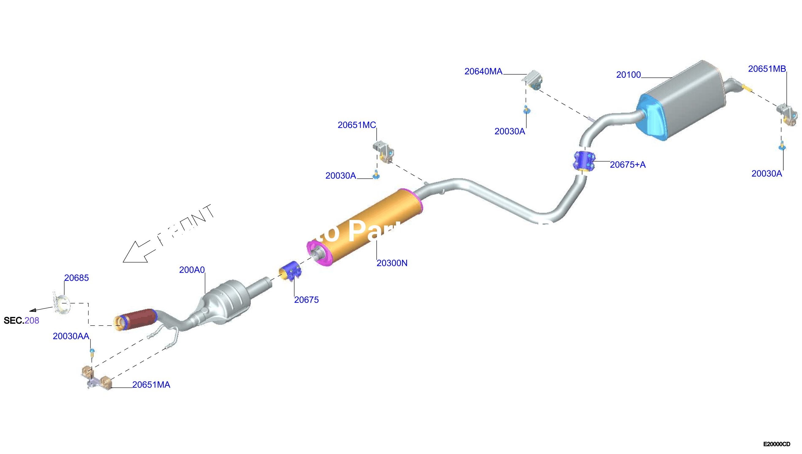 Exhaust Tube Muffler Euro6 Full