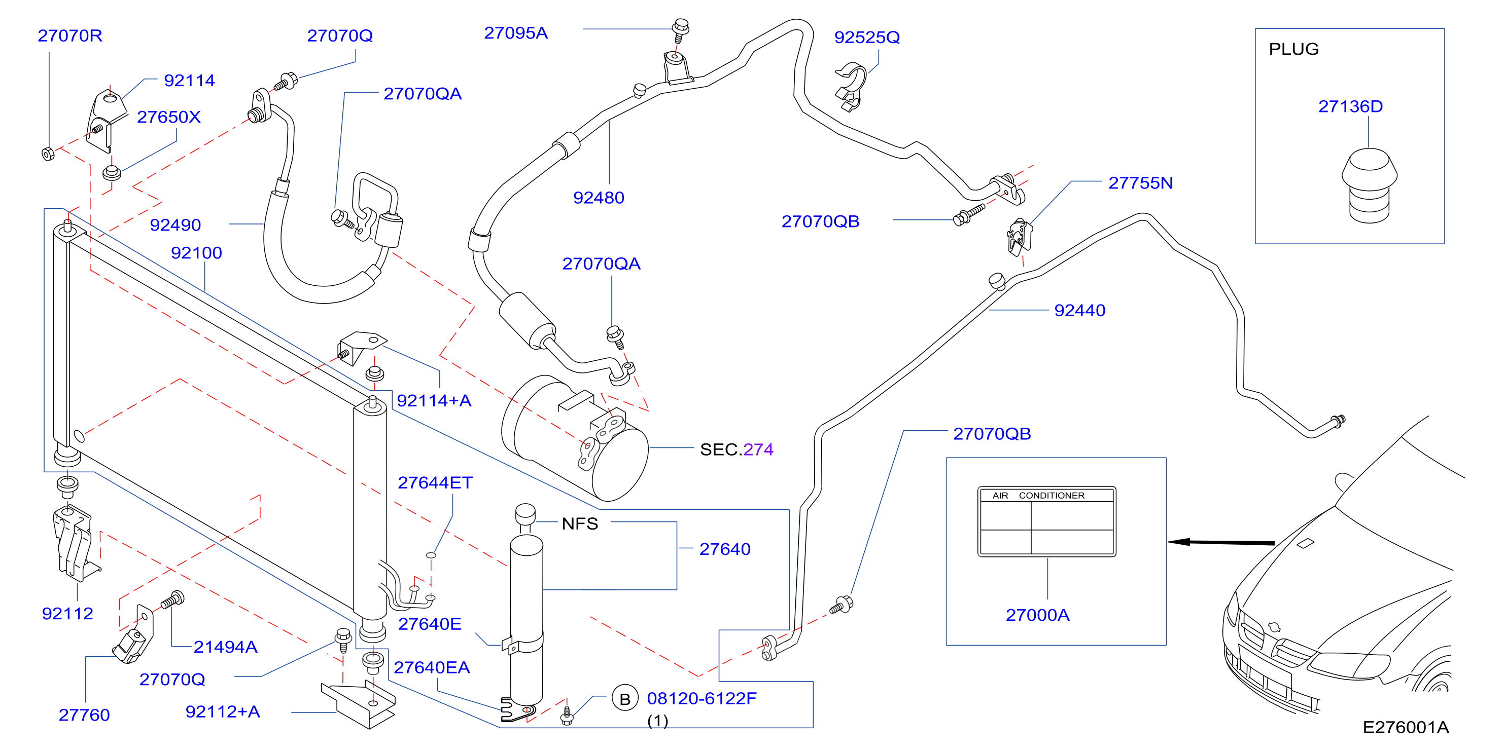 Condenser Liquid Tank Piping Condenser Liq Tank Assy